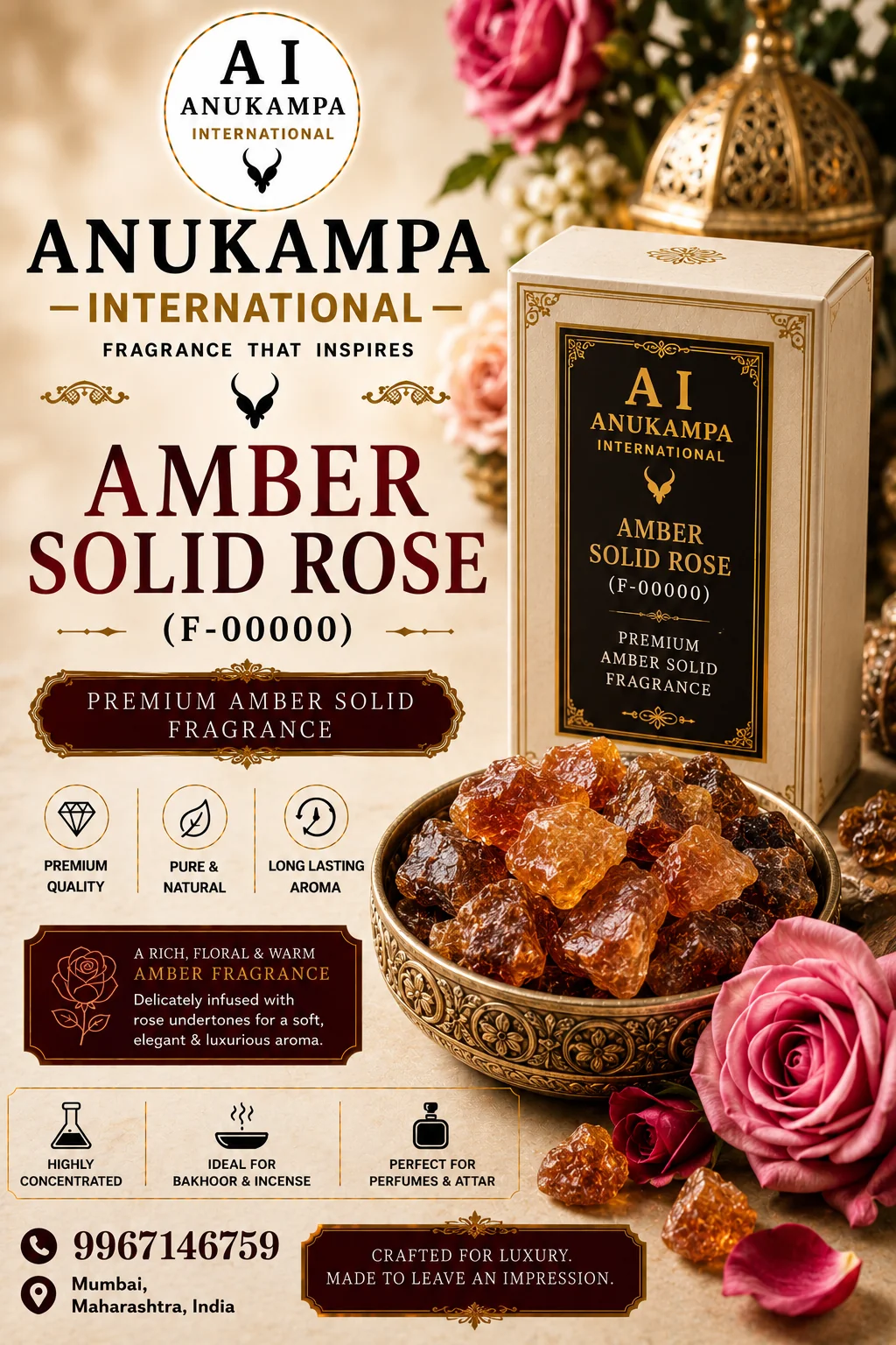 Amber Solid Rose F 00000 — Amber Solid fragrance oil