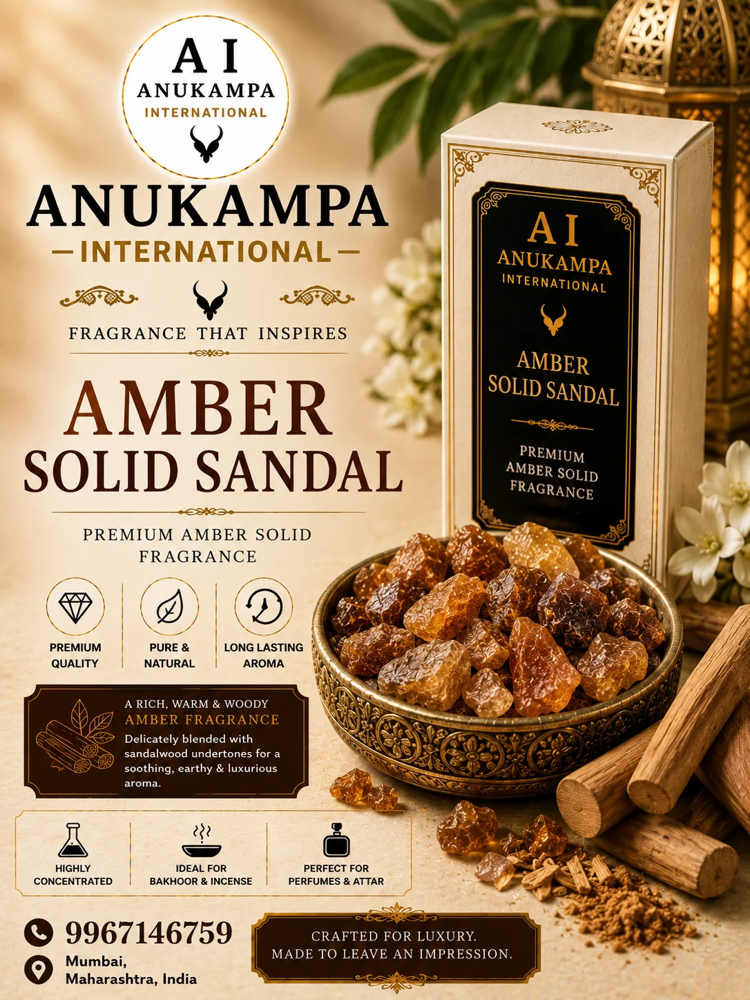 Amber Solid Sandal — Amber Solid fragrance oil