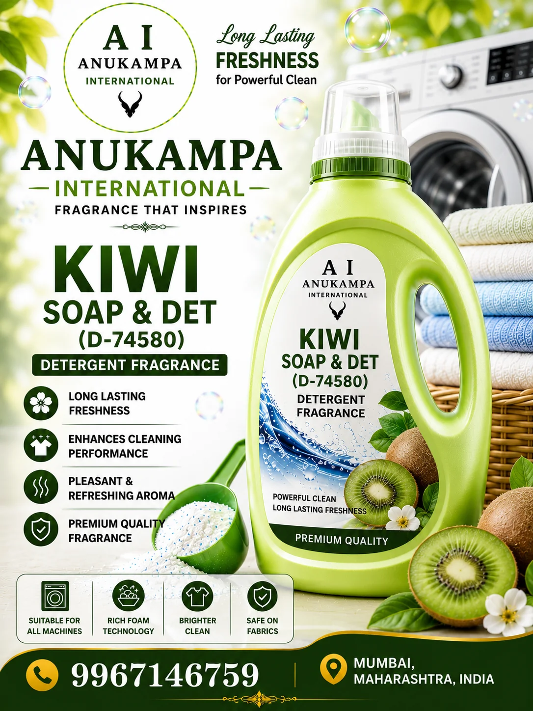 Kiwi Soap & Det D 74580 — Detergent Fragrances fragrance oil