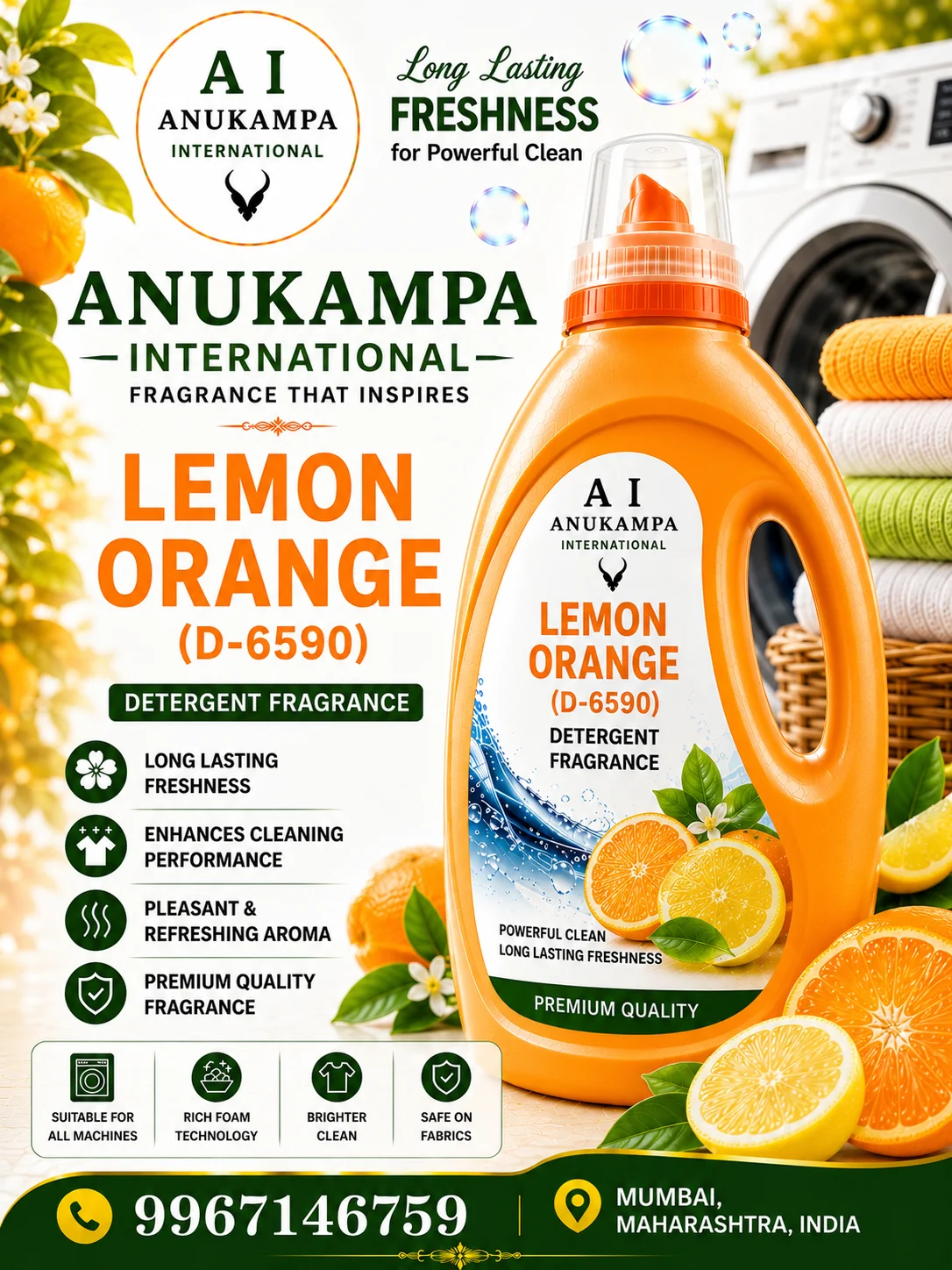 Lemon Orange D 6590 — Detergent Fragrances fragrance oil