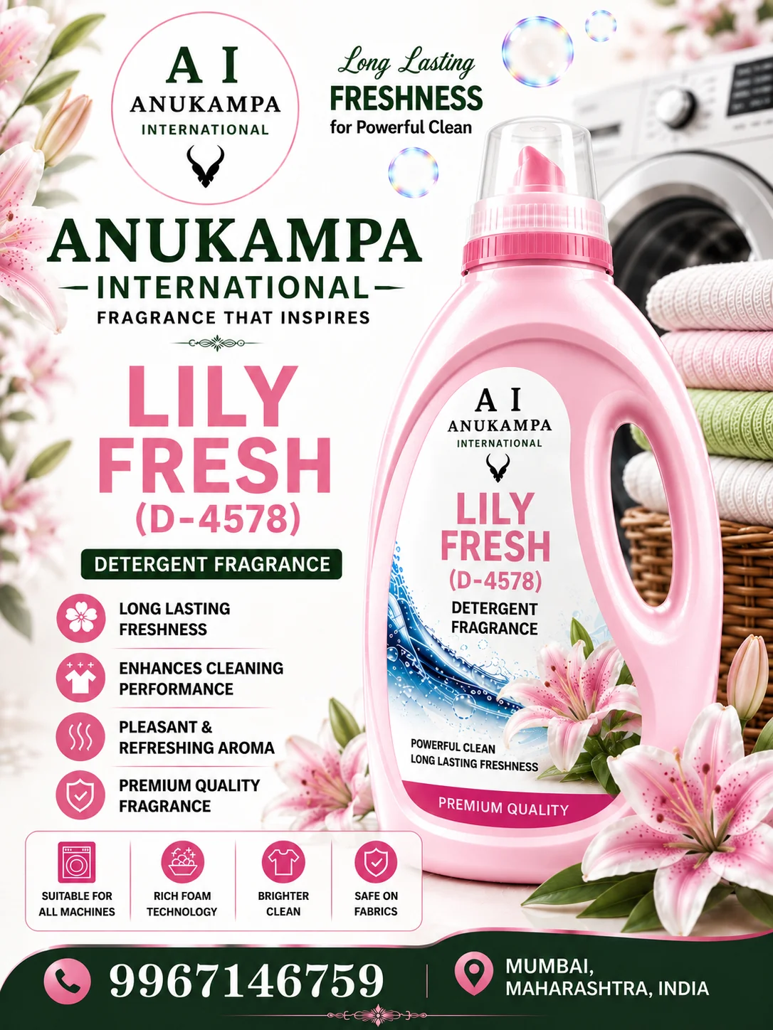 Lily Fresh D 4578 — Detergent Fragrances fragrance oil