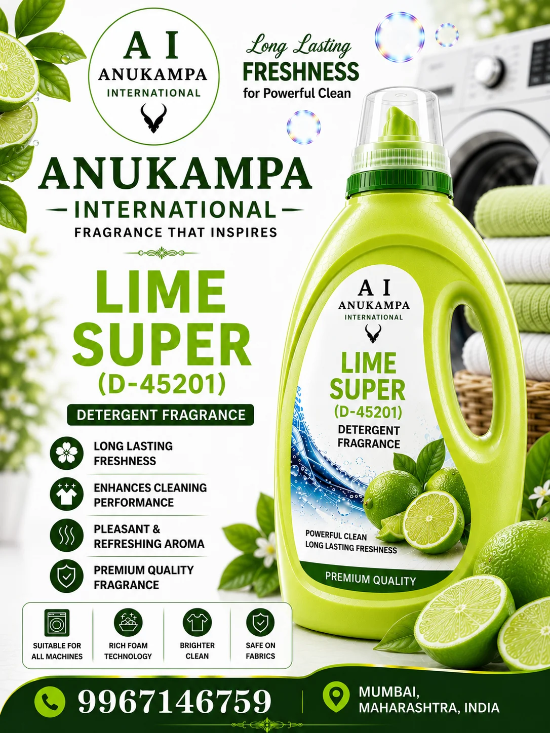 Lime Super D 45201 — Detergent Fragrances fragrance oil