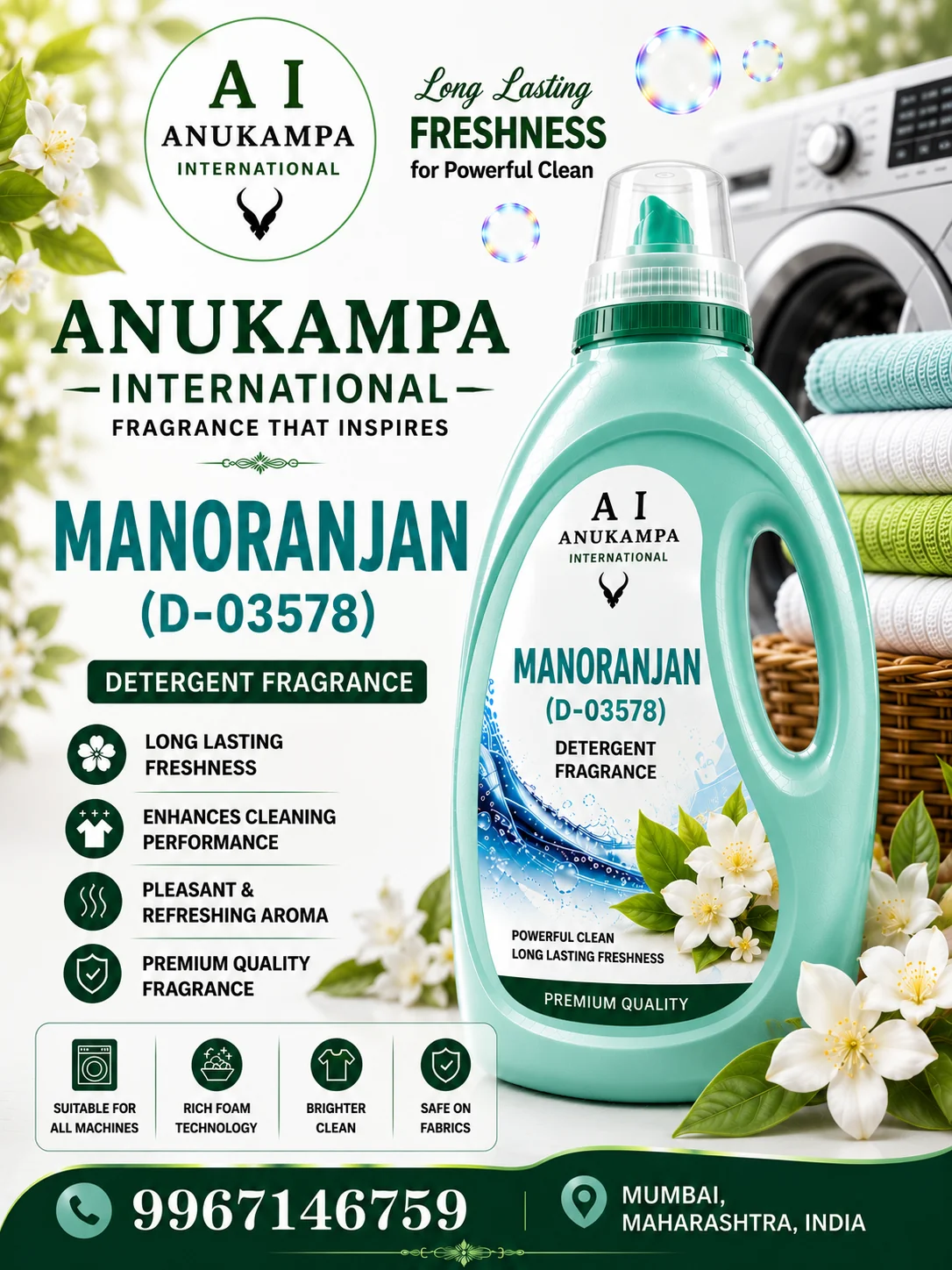 Manoranjan D 03578 — Detergent Fragrances fragrance oil