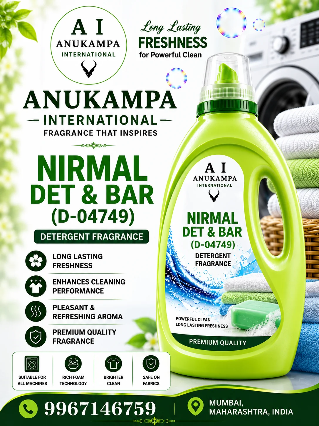 Nirmal Det & Bar D 04749 — Detergent Fragrances fragrance oil