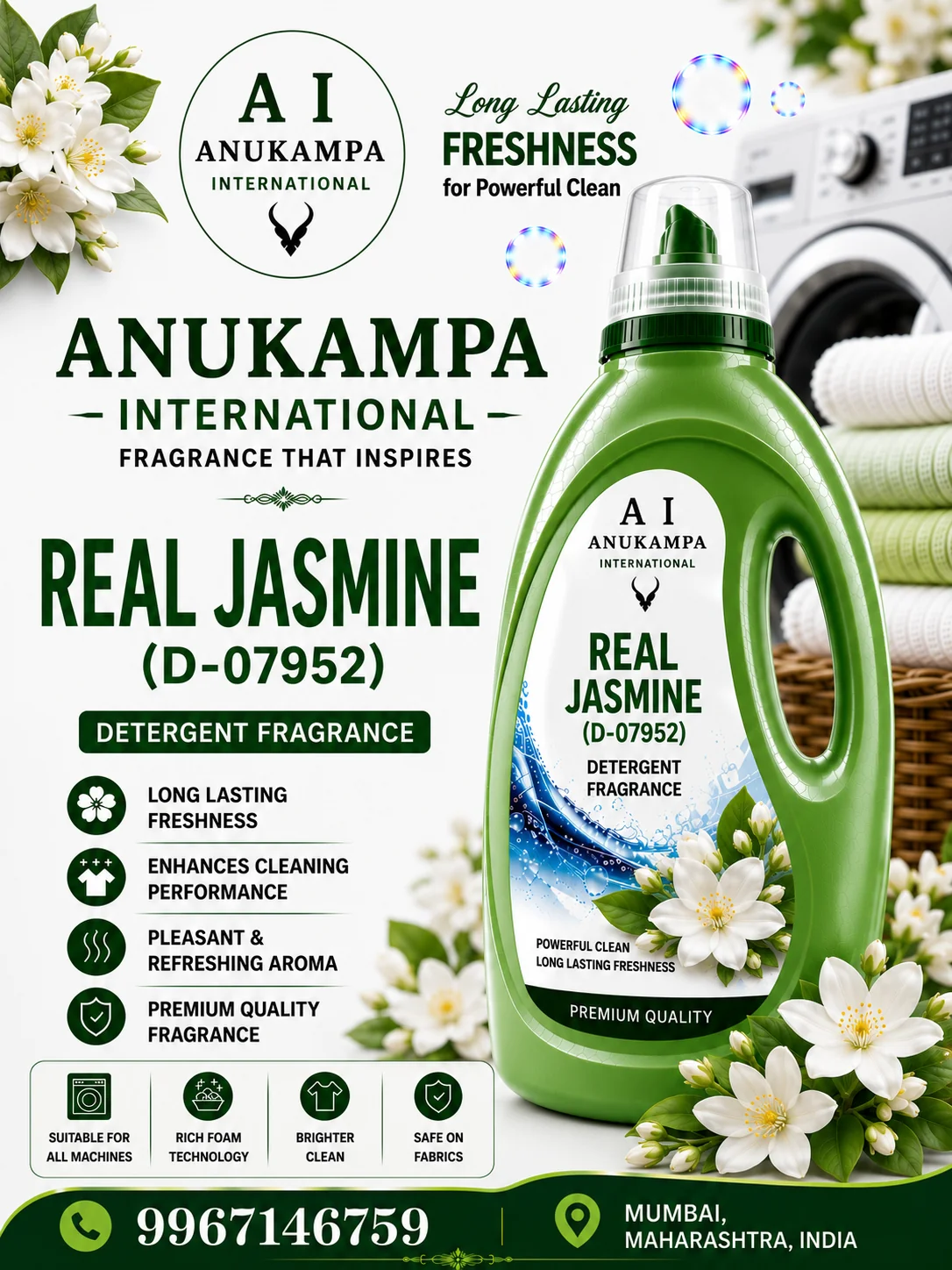 Real Jasmine D 07952 — Detergent Fragrances fragrance oil