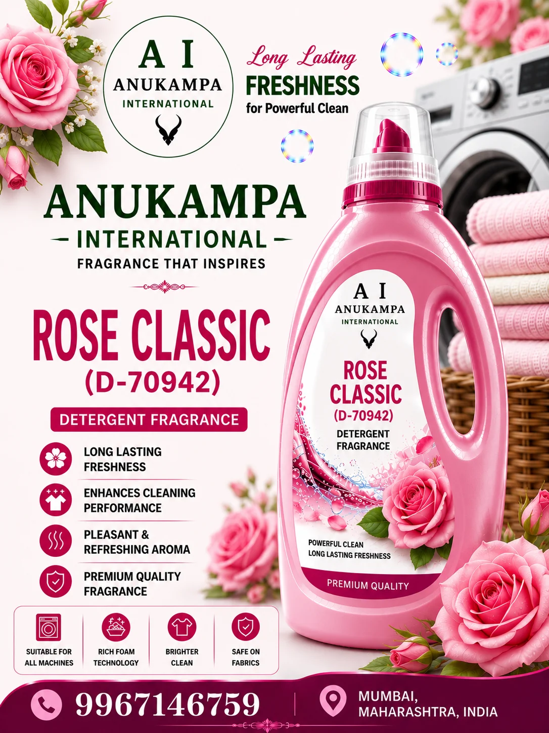 Rose Classic D 70942 — Detergent Fragrances fragrance oil