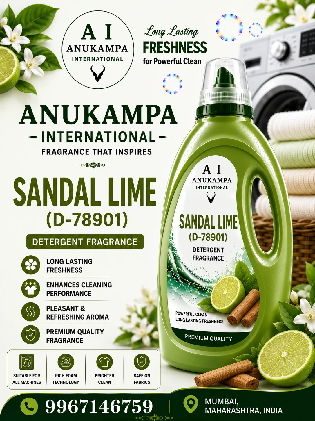 Sandal Lime D 78901 — Detergent Fragrances fragrance oil