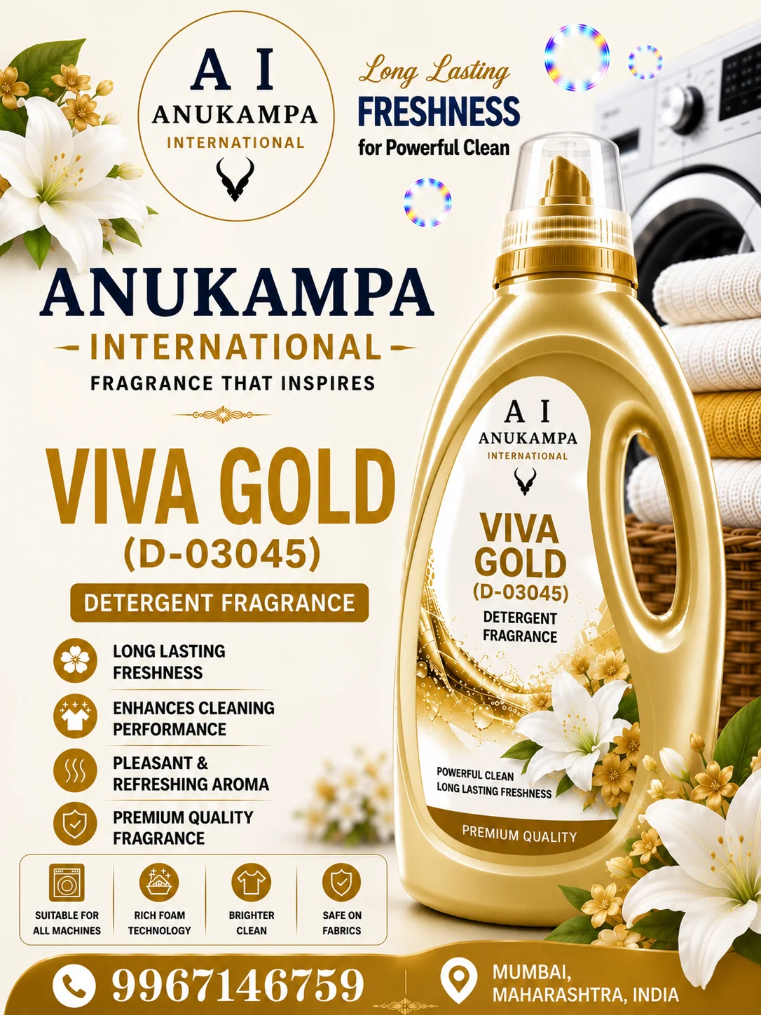 Viva Gold D 03045 — Detergent Fragrances fragrance oil