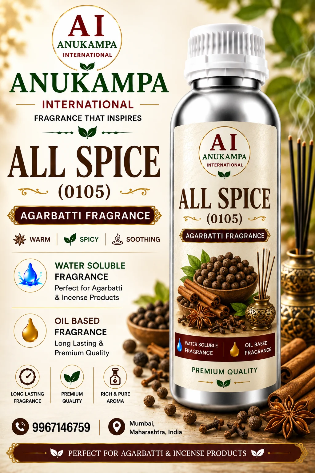 All Spice 0105 — Incense & Agarbatti Fragrances fragrance oil