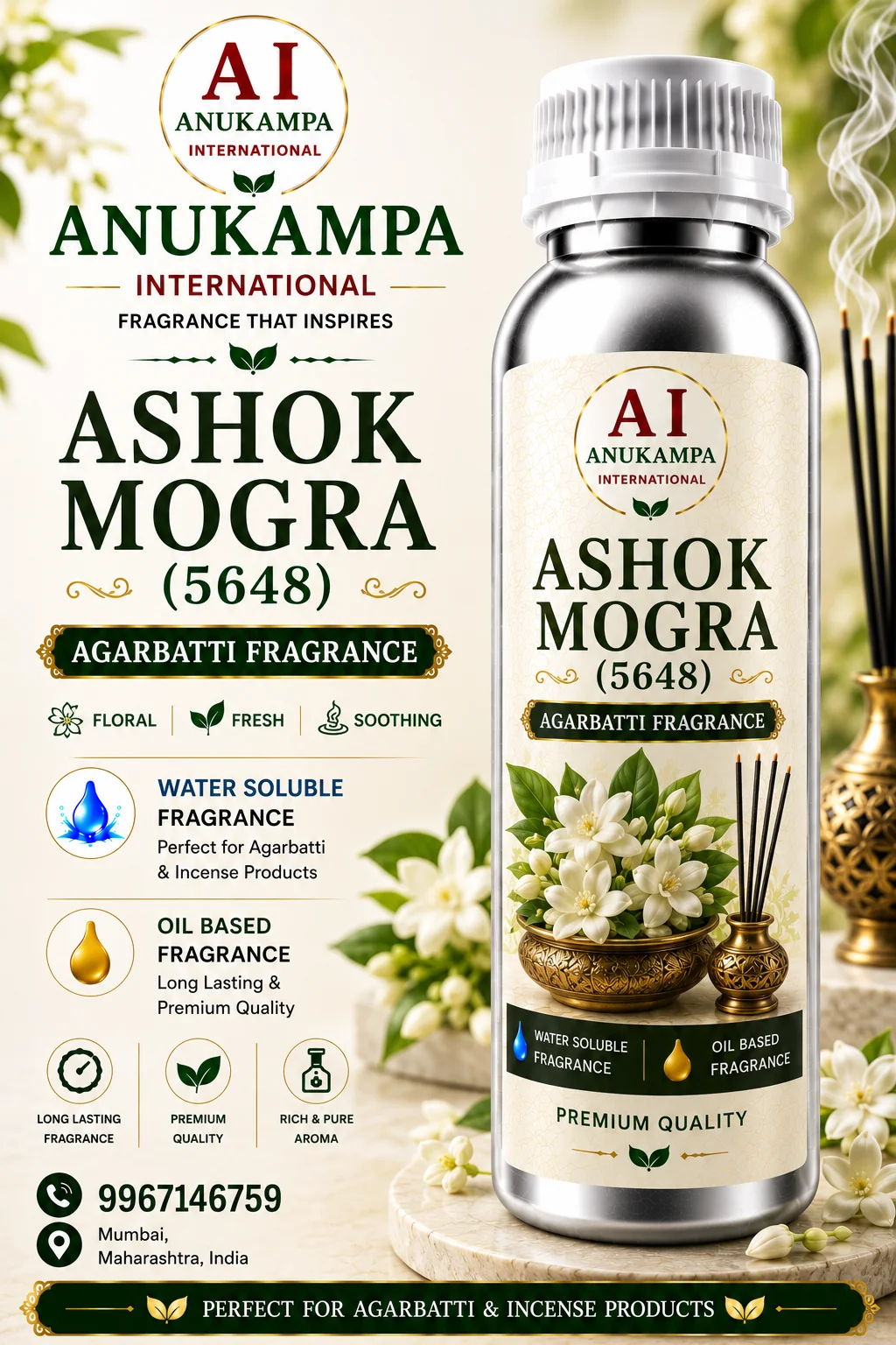 Ashok Mogra 5648 — Incense & Agarbatti Fragrances fragrance oil
