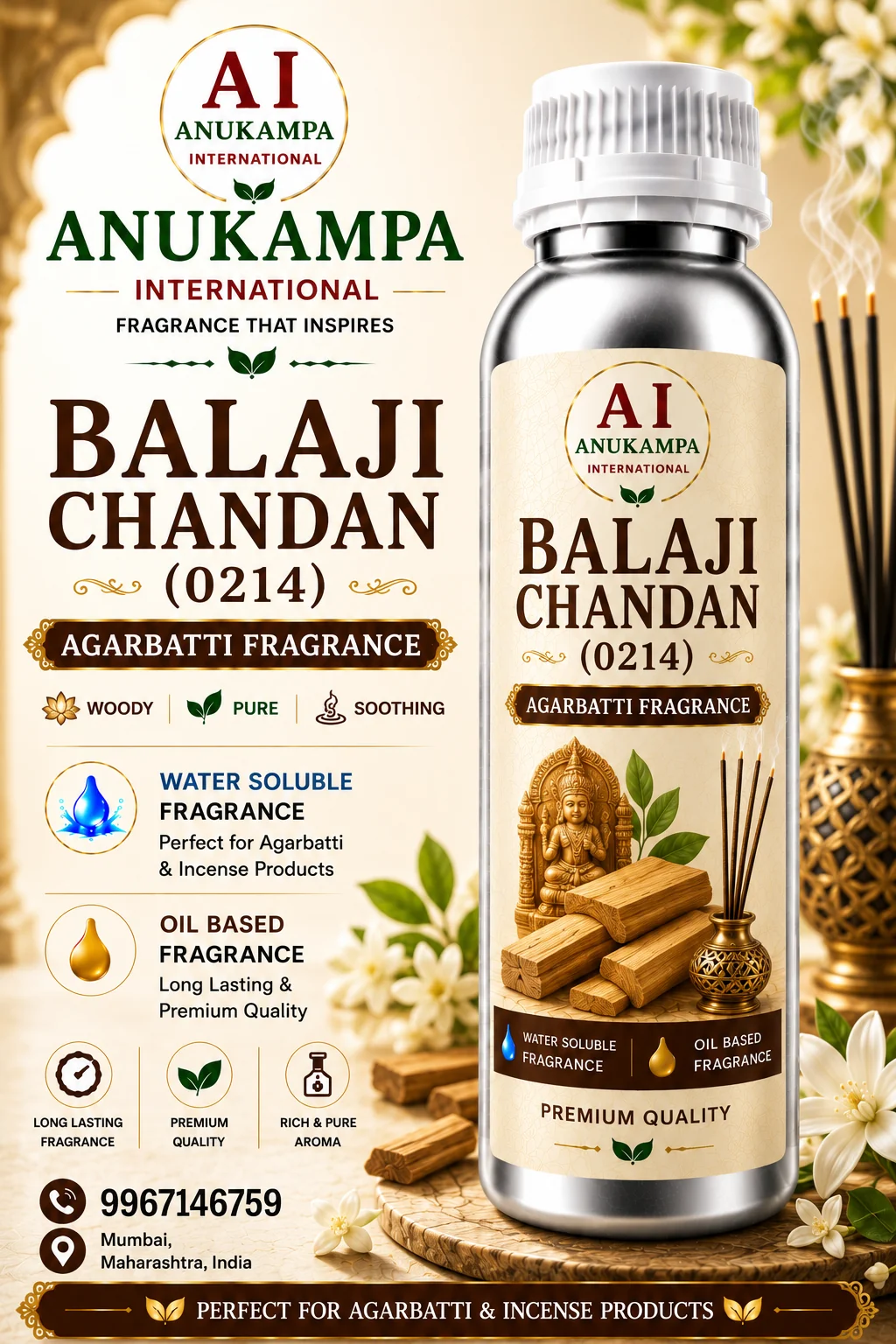 Balaji Chandan 0214 — Incense & Agarbatti Fragrances fragrance oil