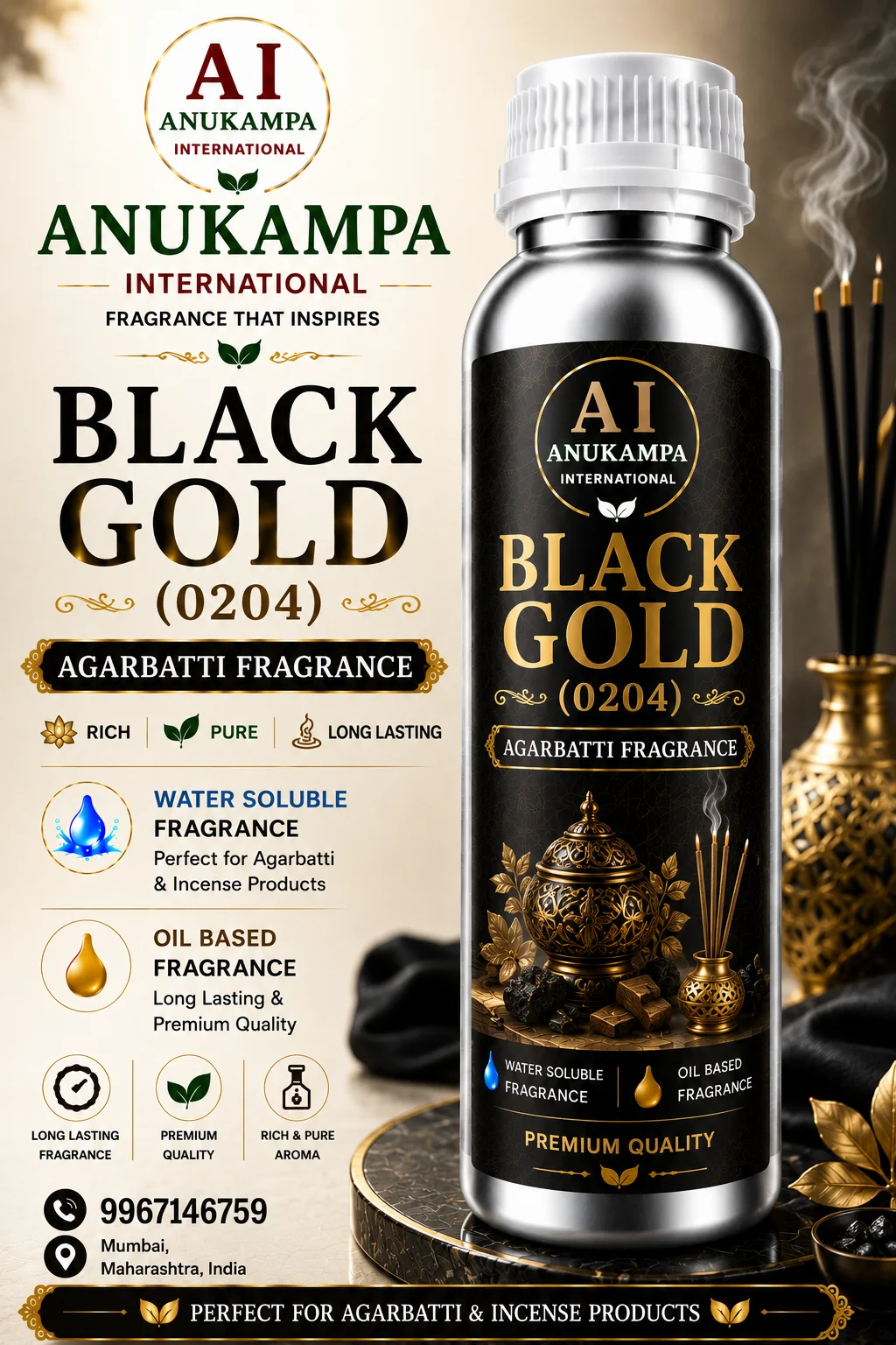 Black Gold 0204 — Incense & Agarbatti Fragrances fragrance oil