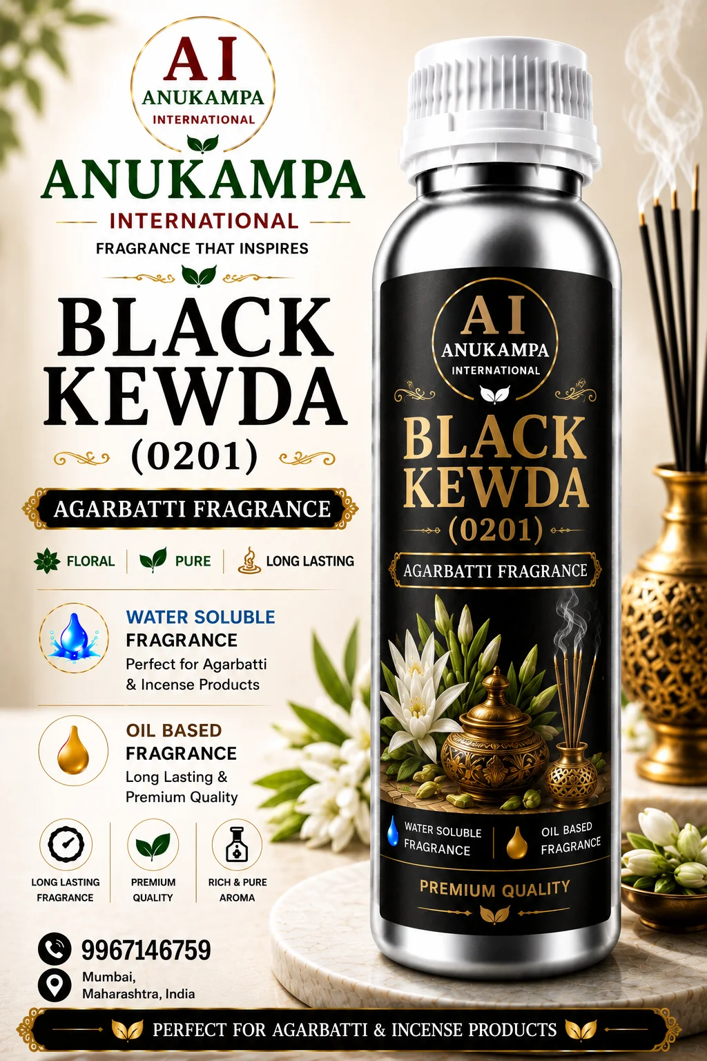Black Kewda 0201 — Incense & Agarbatti Fragrances fragrance oil