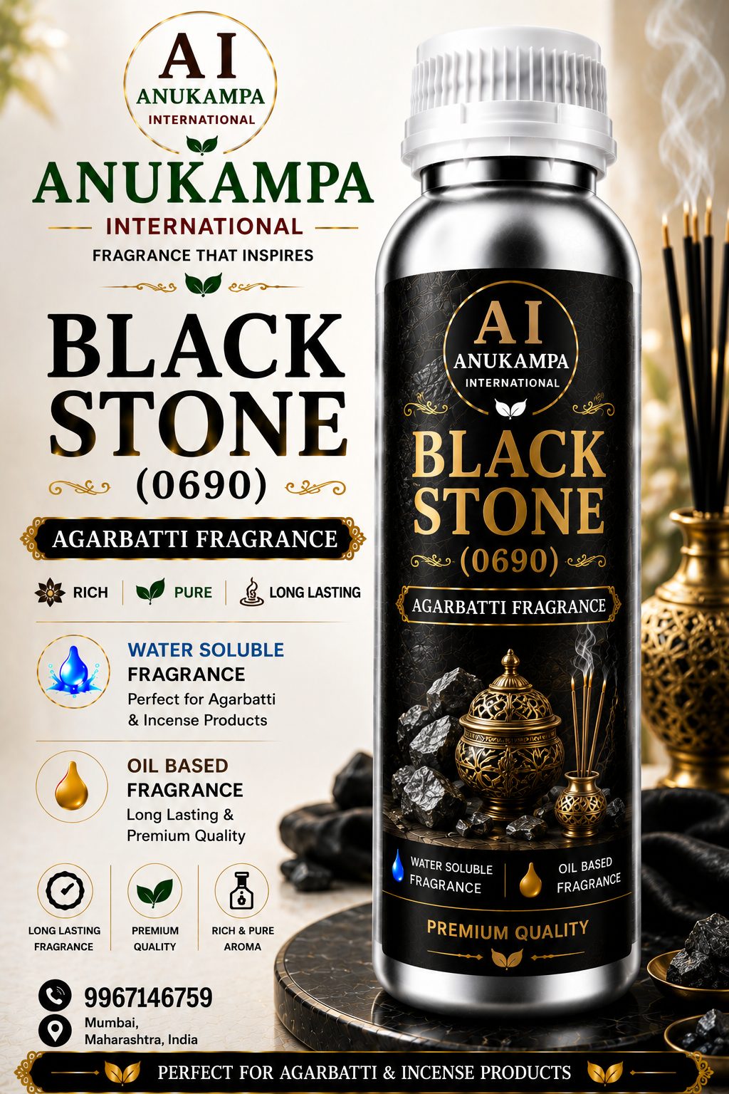 Black Stone 0690 — Incense & Agarbatti Fragrances fragrance oil