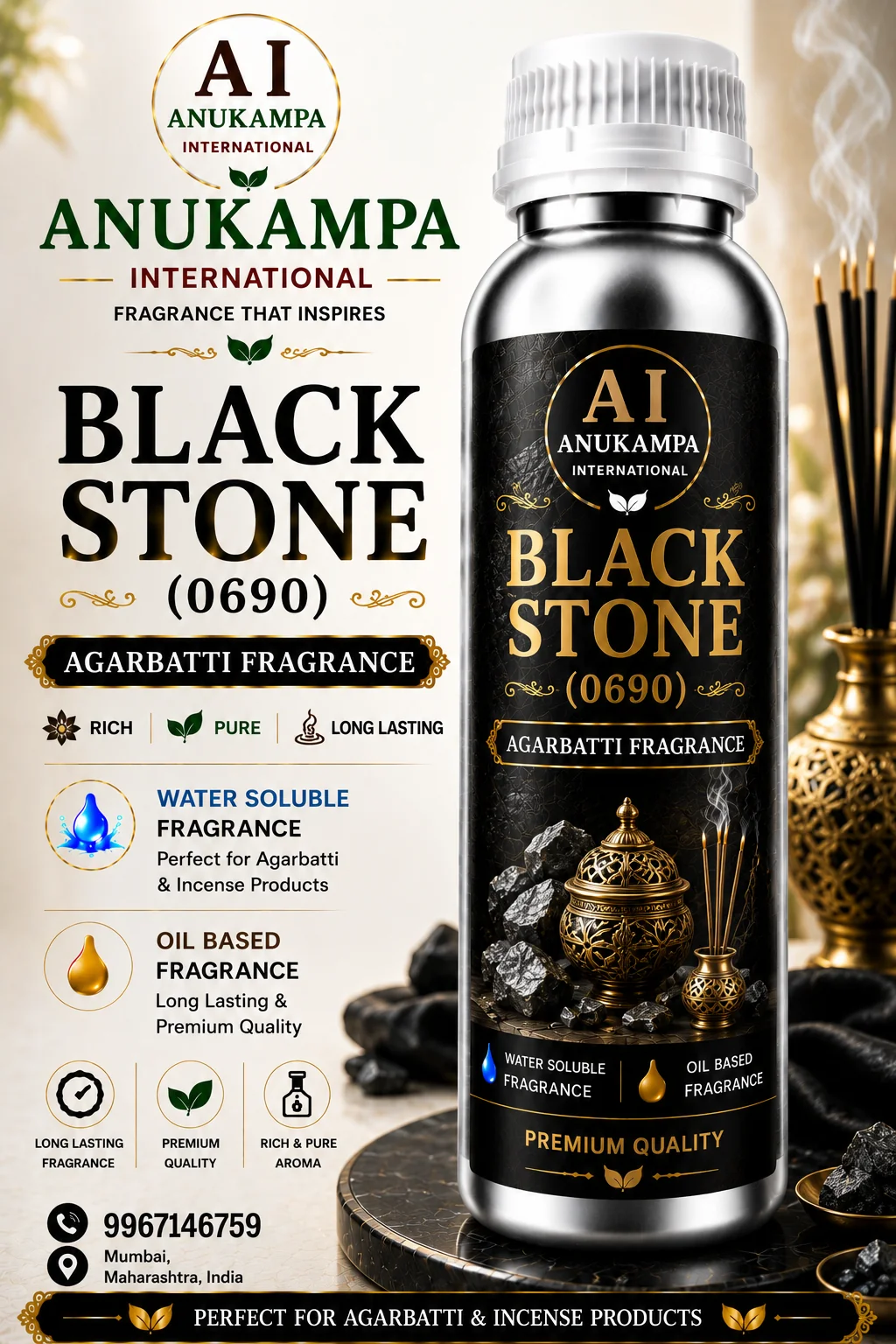 Black Stone 0690 — Incense & Agarbatti Fragrances fragrance oil