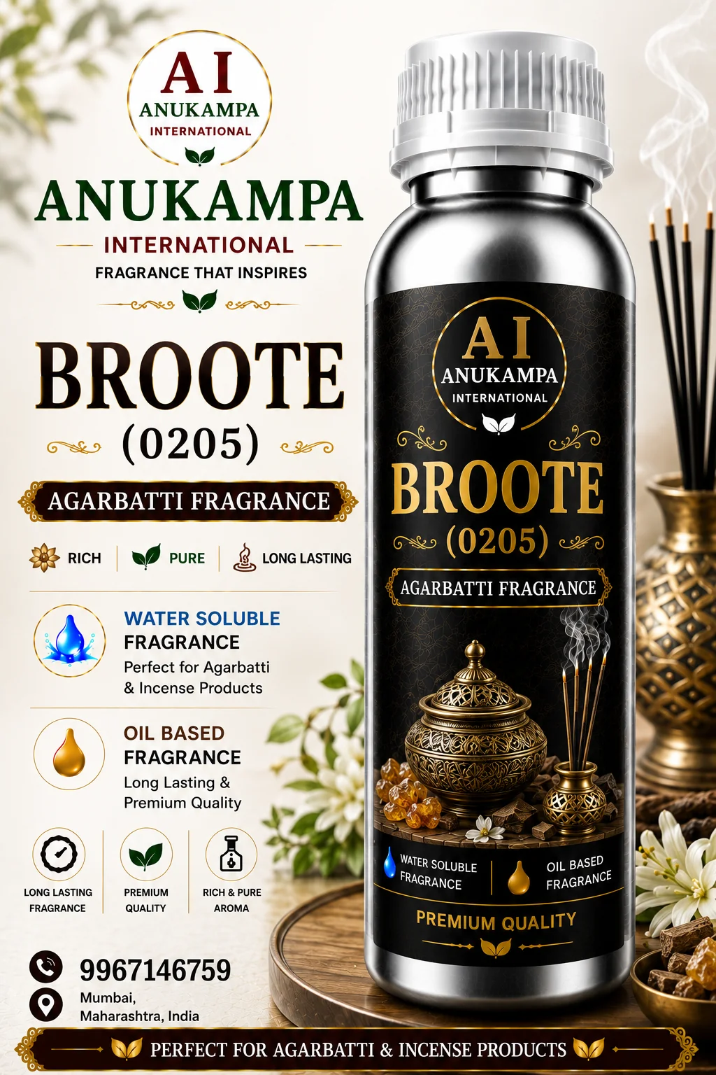 Broote 0205 — Incense & Agarbatti Fragrances fragrance oil