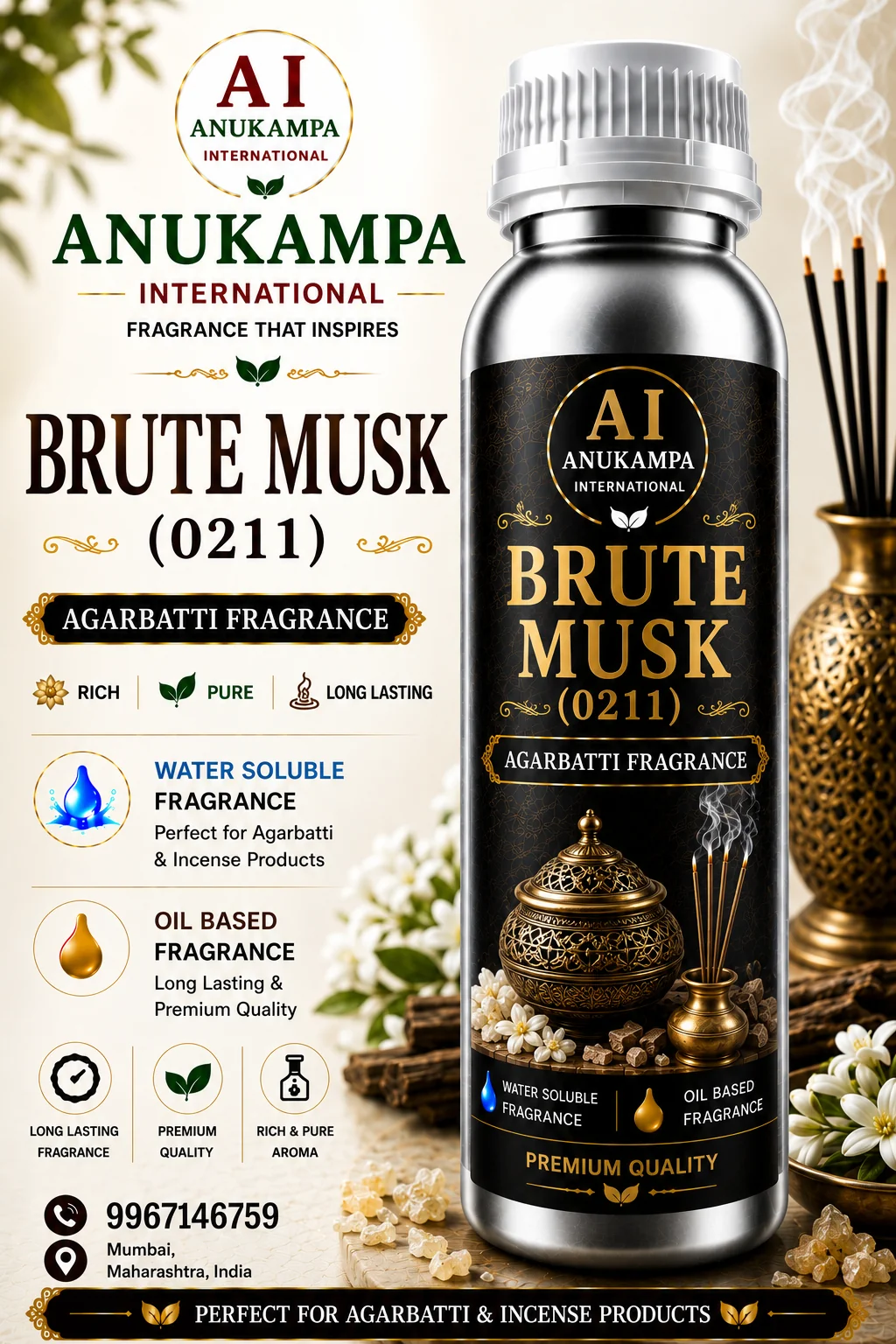 Brute Musk 0211 — Incense & Agarbatti Fragrances fragrance oil
