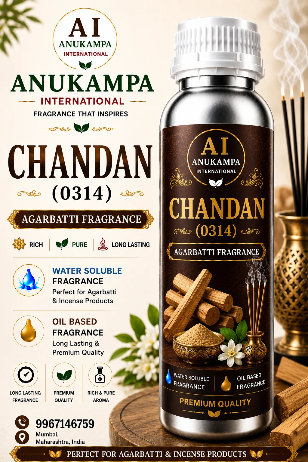Chandan 0314 — Incense & Agarbatti Fragrances fragrance oil