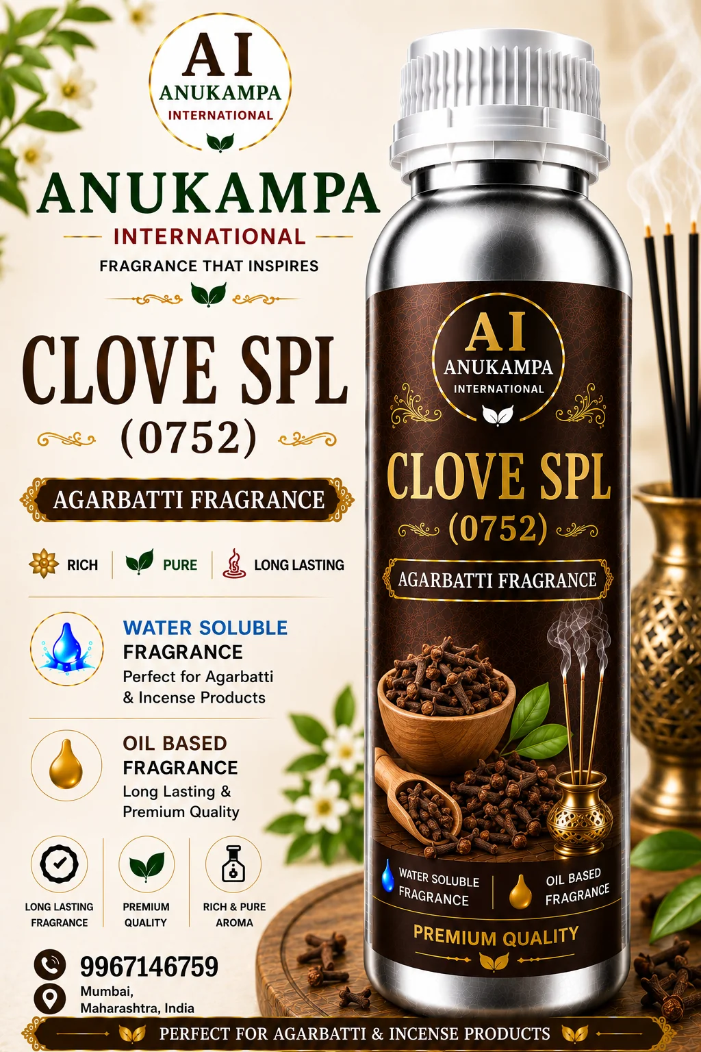 Clove Spl 0752 — Incense & Agarbatti Fragrances fragrance oil