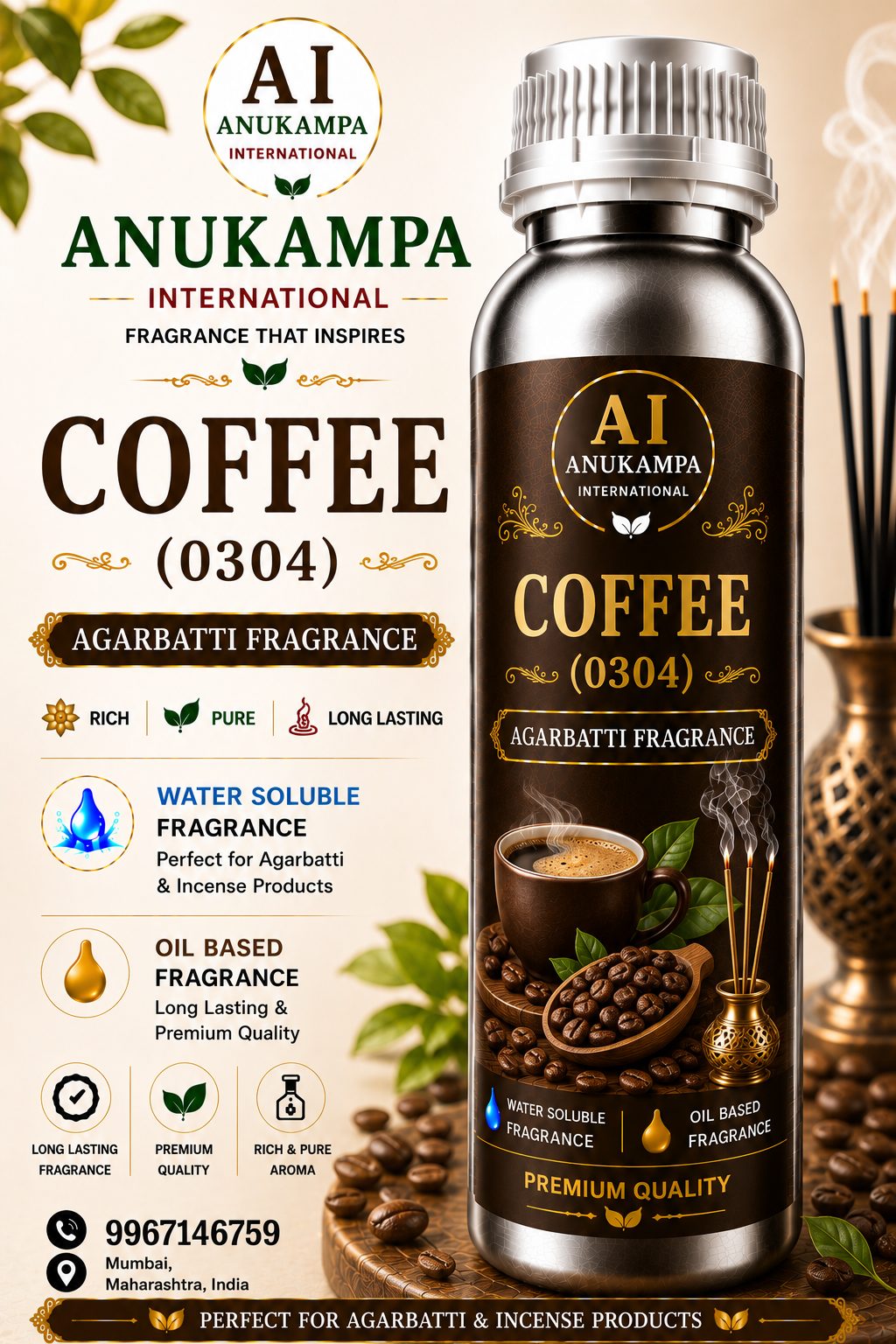Coffee 0304 — Incense & Agarbatti Fragrances fragrance oil