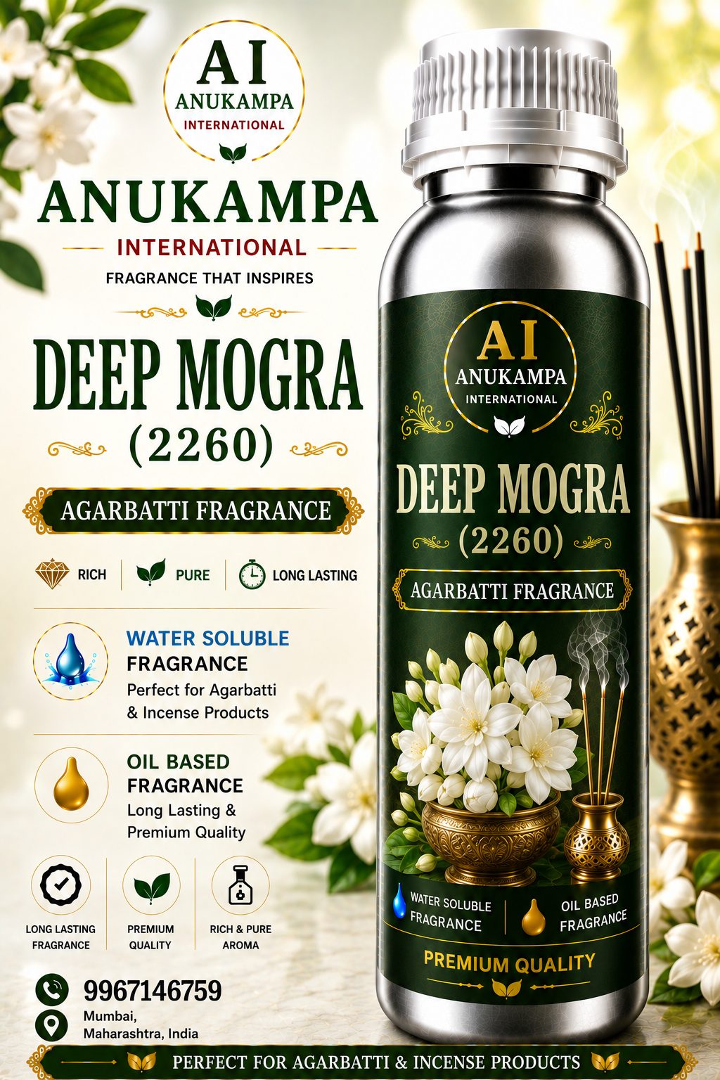 Deep Mogra 2260 — Incense & Agarbatti Fragrances fragrance oil