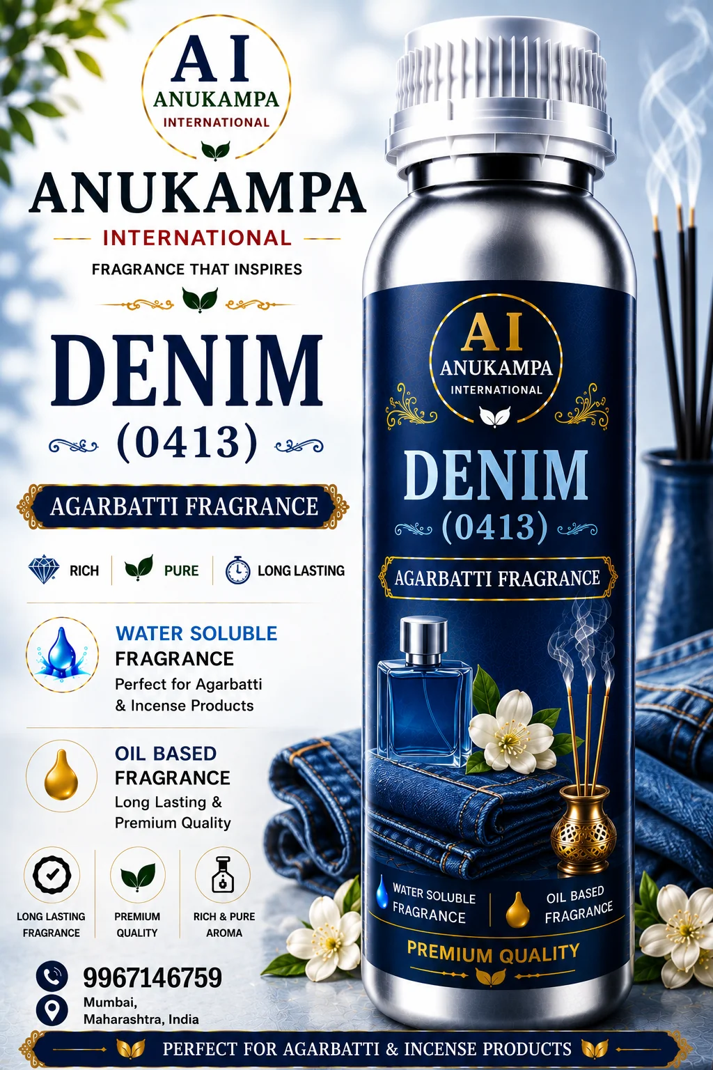 Denim 0413 — Incense & Agarbatti Fragrances fragrance oil