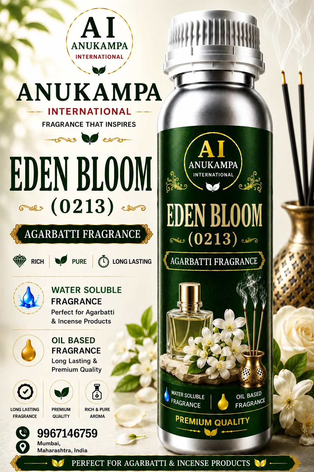 Eden Bloom — Incense & Agarbatti Fragrances fragrance oil