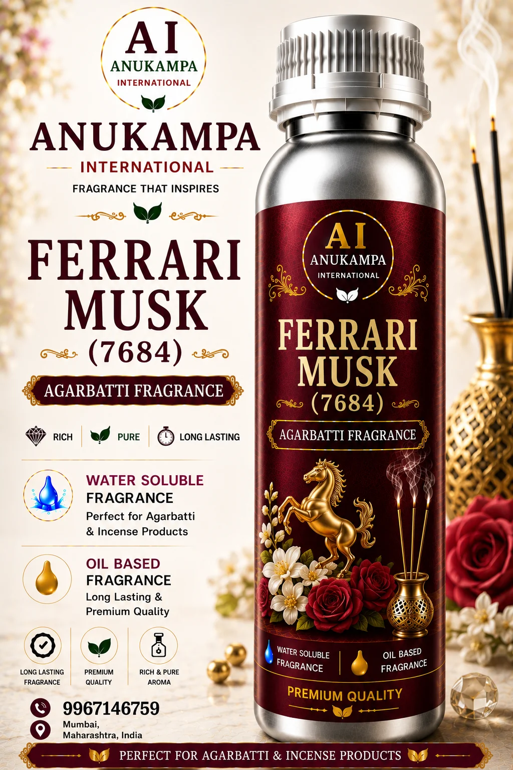 Ferrari Musk 7684 — Incense & Agarbatti Fragrances fragrance oil