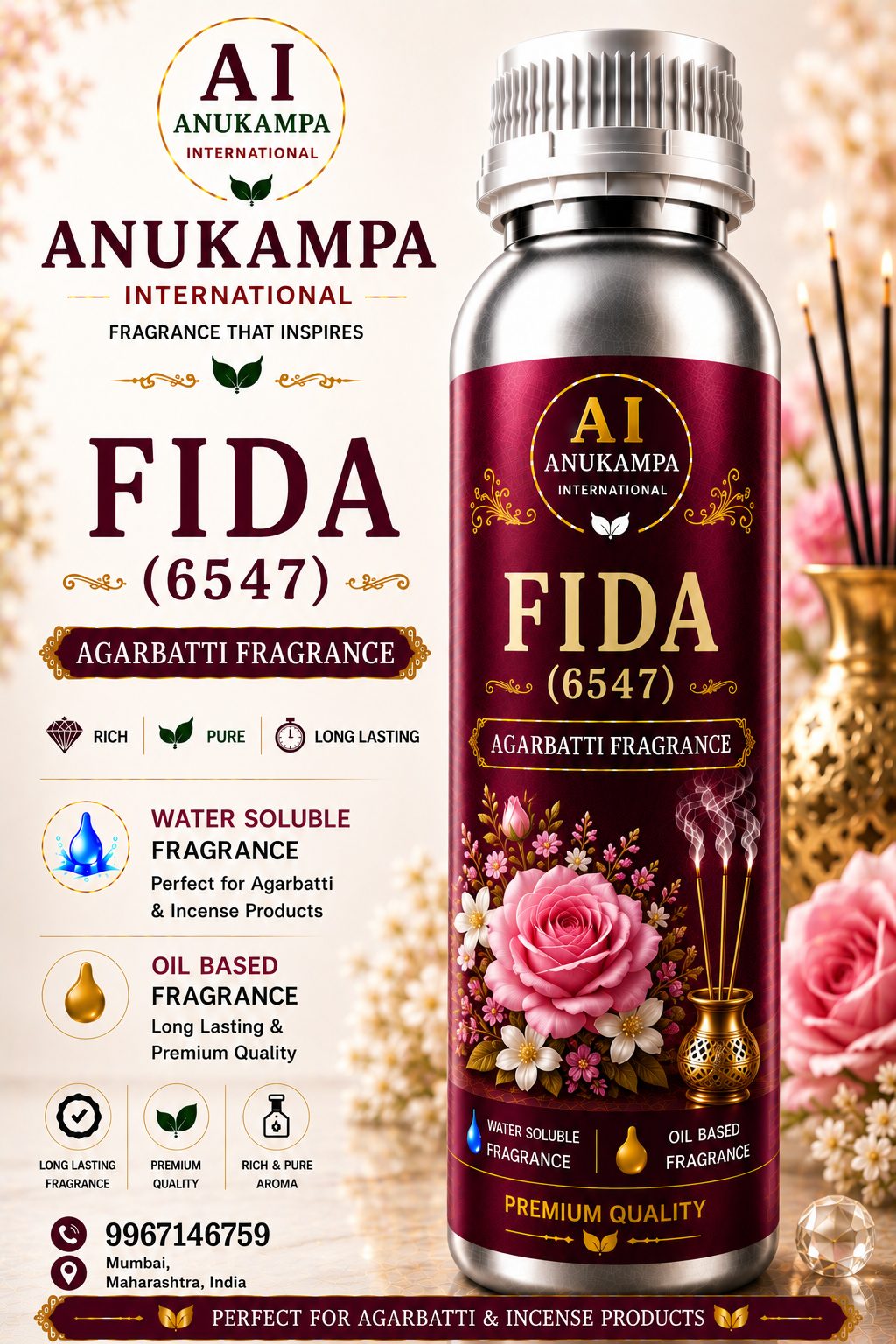 Fida 6547 — Incense & Agarbatti Fragrances fragrance oil