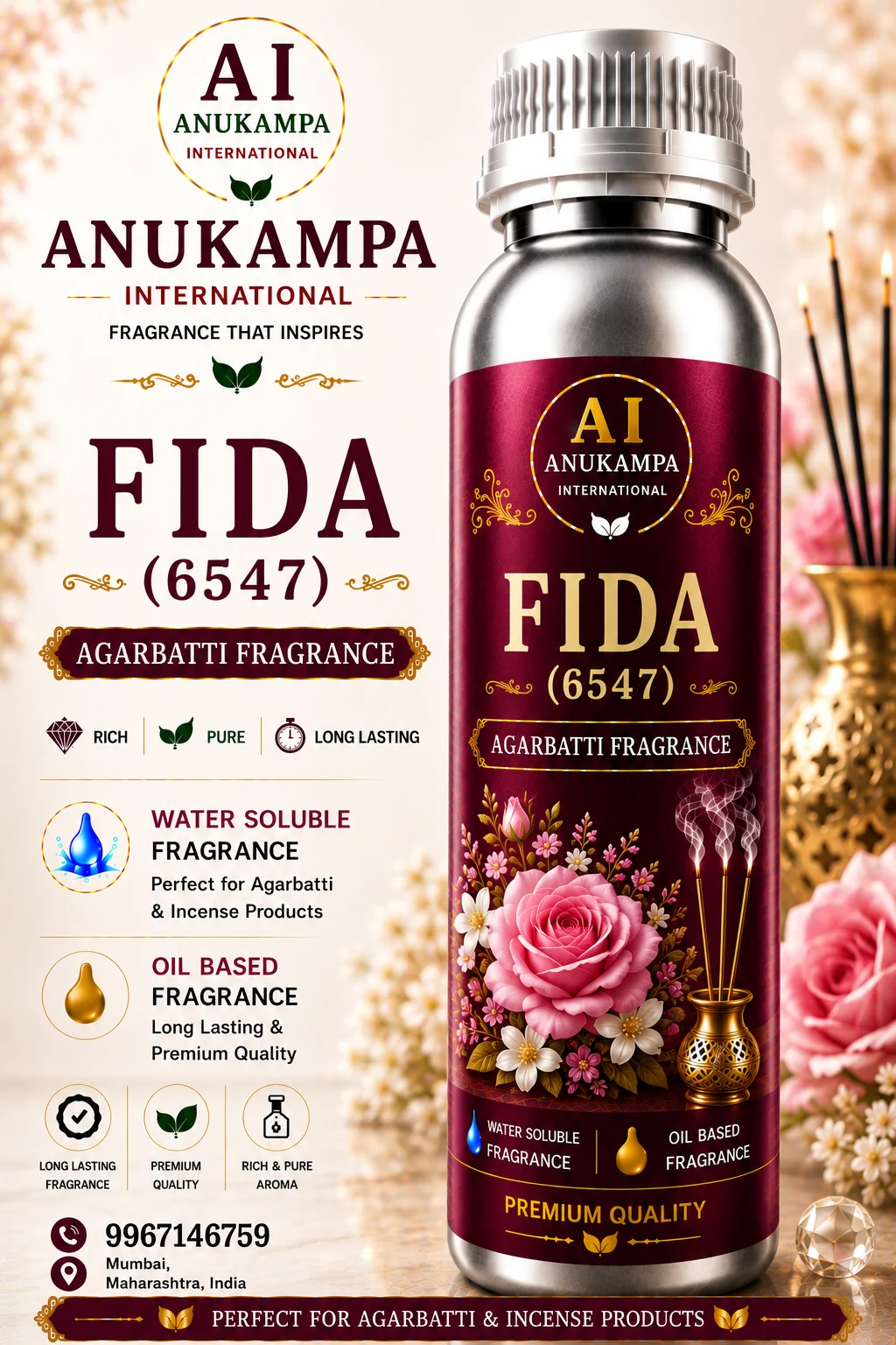 Fida 6547 — Incense & Agarbatti Fragrances fragrance oil