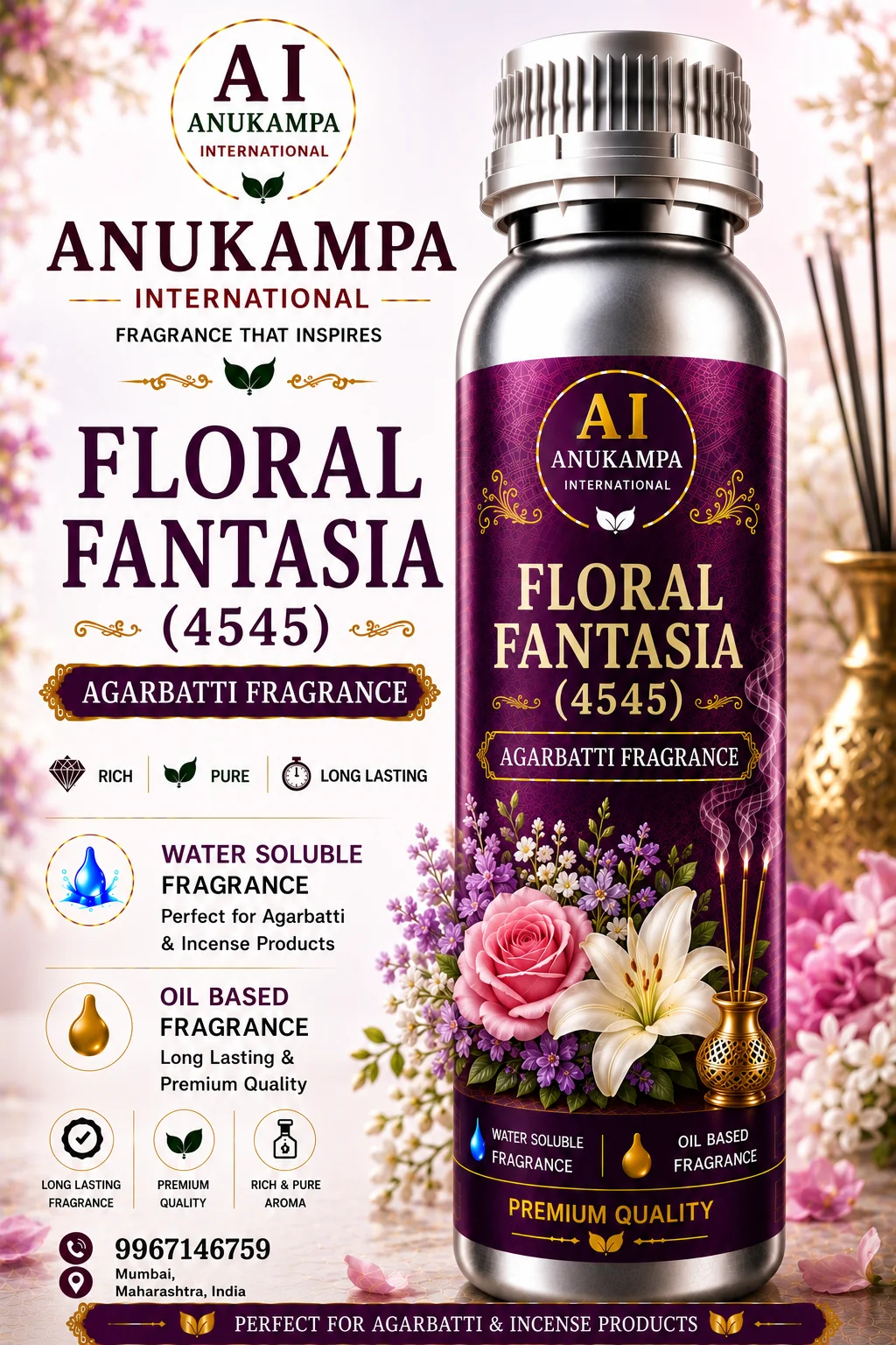 Floral Fantasia 4545 — Incense & Agarbatti Fragrances fragrance oil