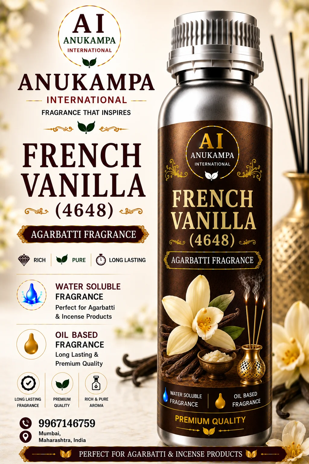 French Vanilla — Incense & Agarbatti Fragrances fragrance oil