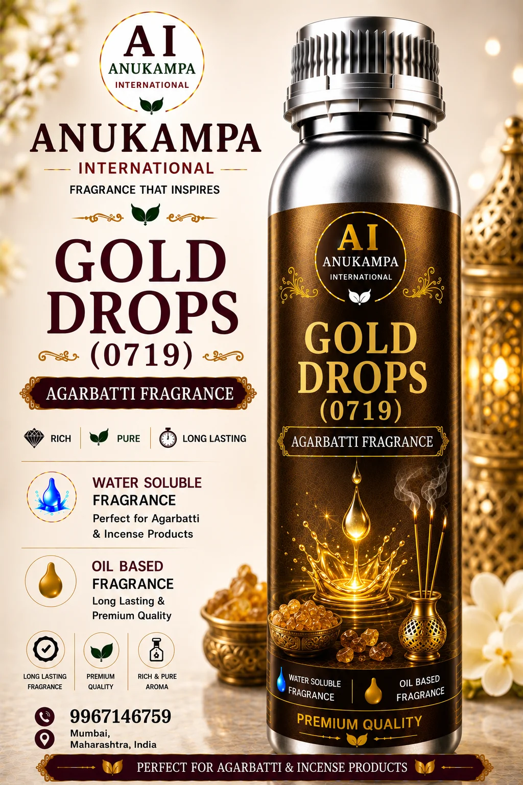 Gold Drops 0719 — Incense & Agarbatti Fragrances fragrance oil