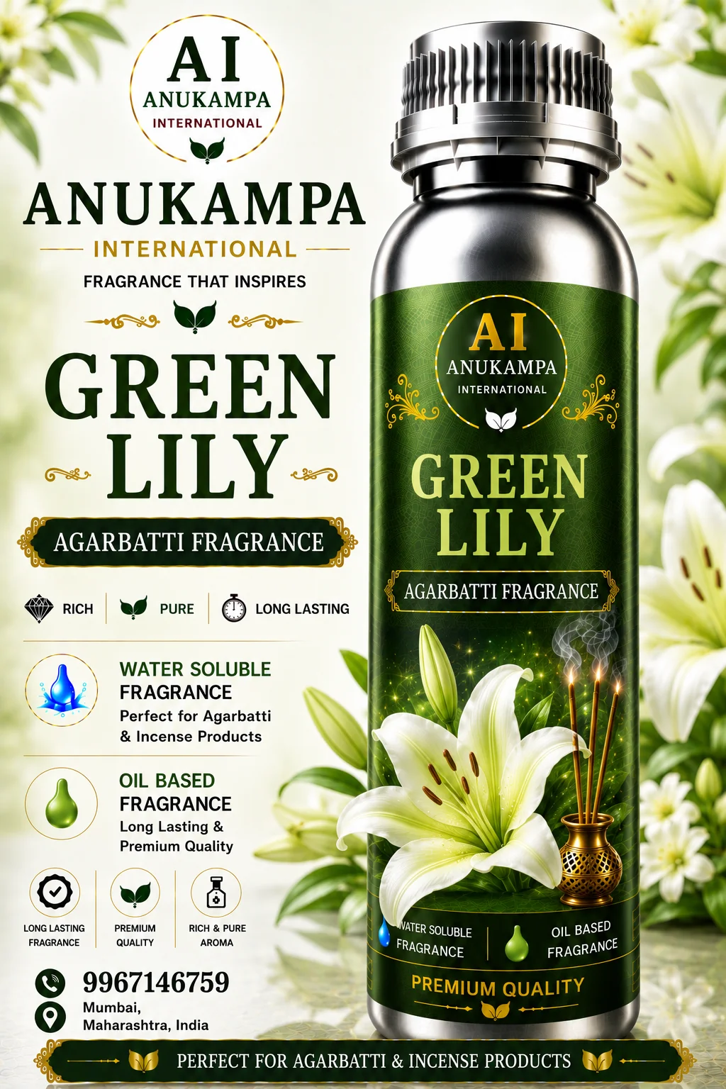 Green Lily — Incense & Agarbatti Fragrances fragrance oil