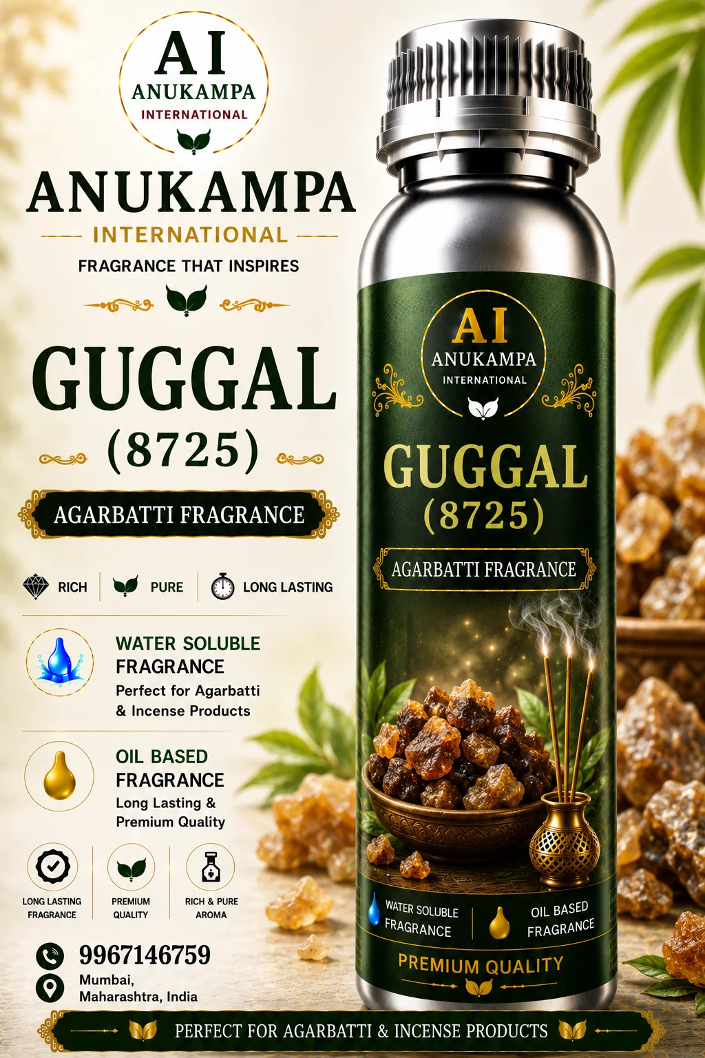 Guggal 8725 — Incense & Agarbatti Fragrances fragrance oil