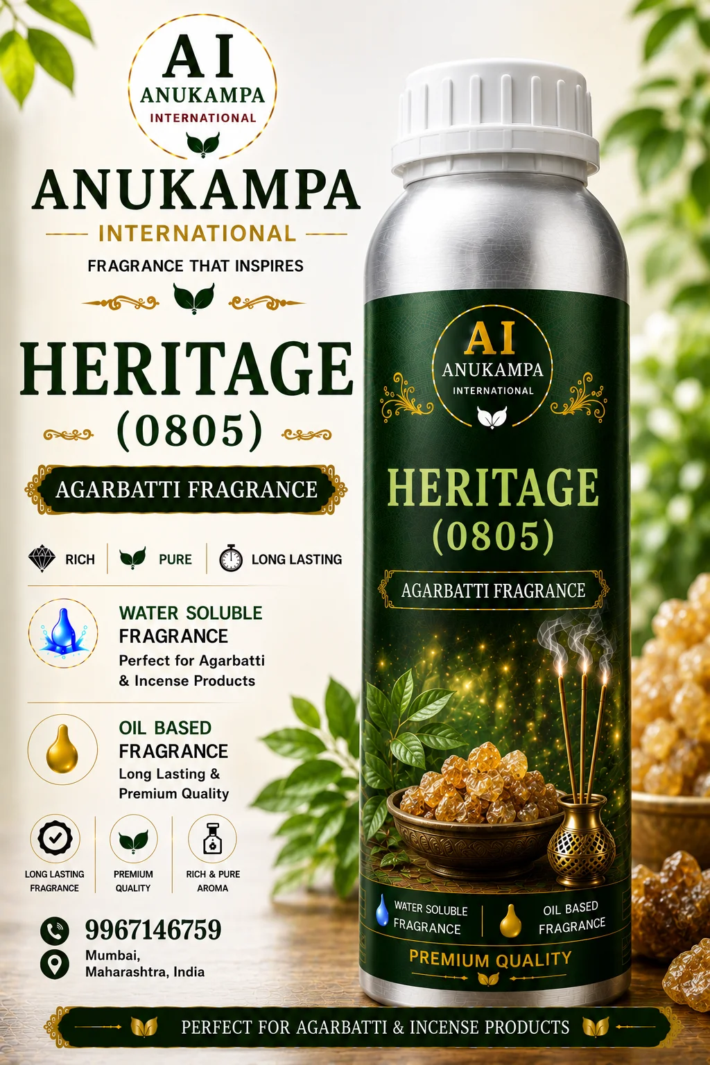 Heritage 0805 — Incense & Agarbatti Fragrances fragrance oil