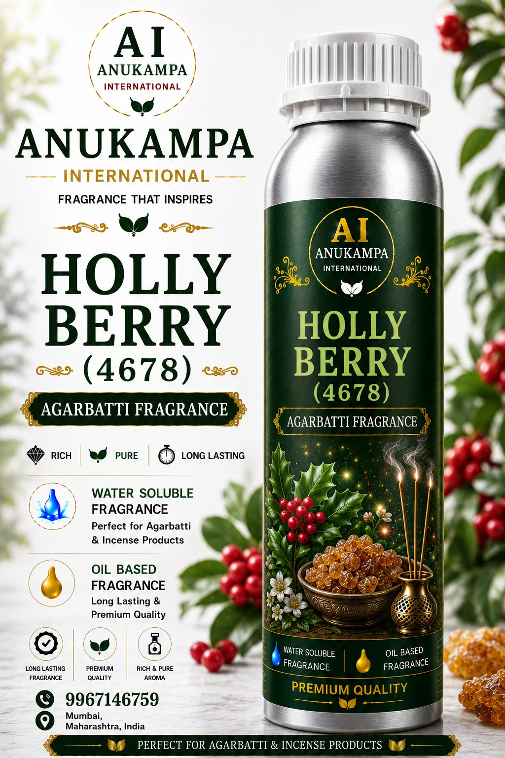 Holly Berry 4678 — Incense & Agarbatti Fragrances fragrance oil