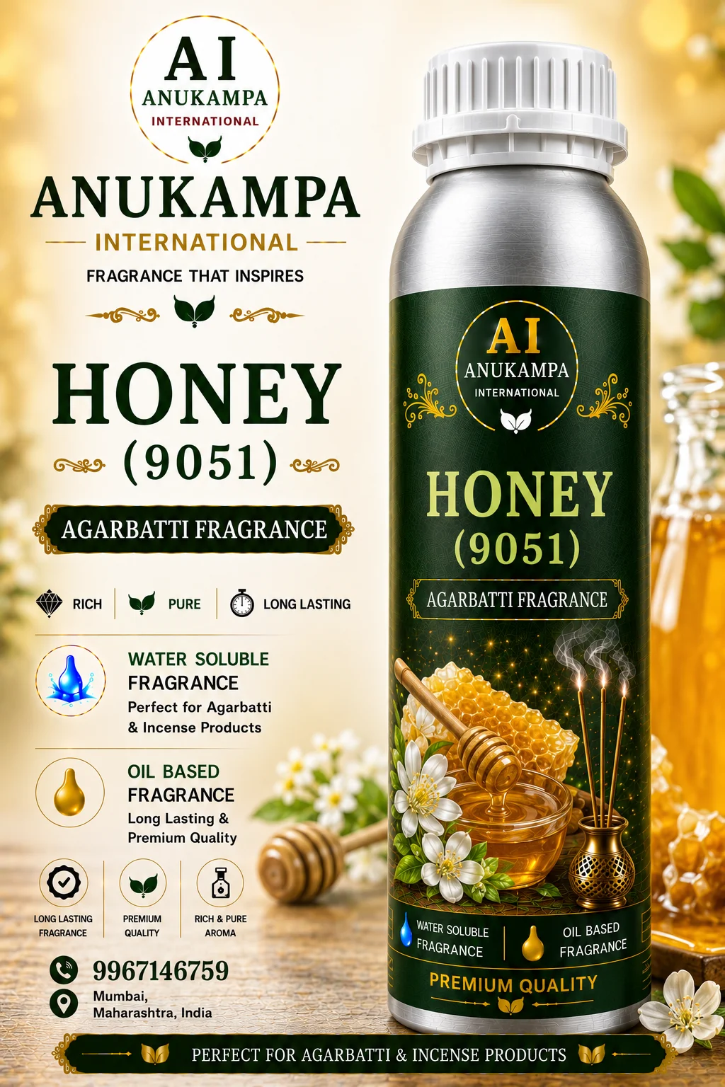 Honey 9051 — Incense & Agarbatti Fragrances fragrance oil