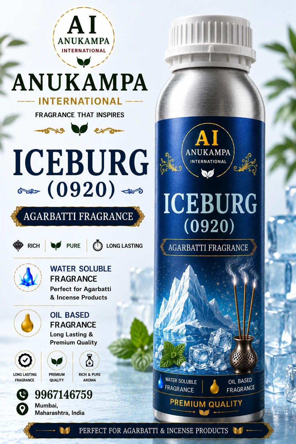 Iceburg 0920 — Incense & Agarbatti Fragrances fragrance oil