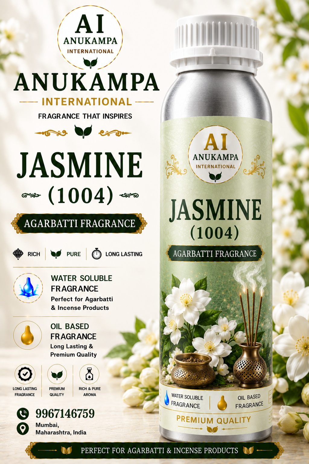 Jasmine 1004 — Incense & Agarbatti Fragrances fragrance oil