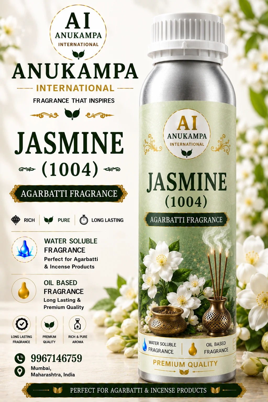 Jasmine 1004 — Incense & Agarbatti Fragrances fragrance oil