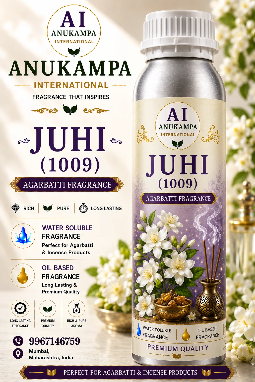 Juhi 1009 — Incense & Agarbatti Fragrances fragrance oil
