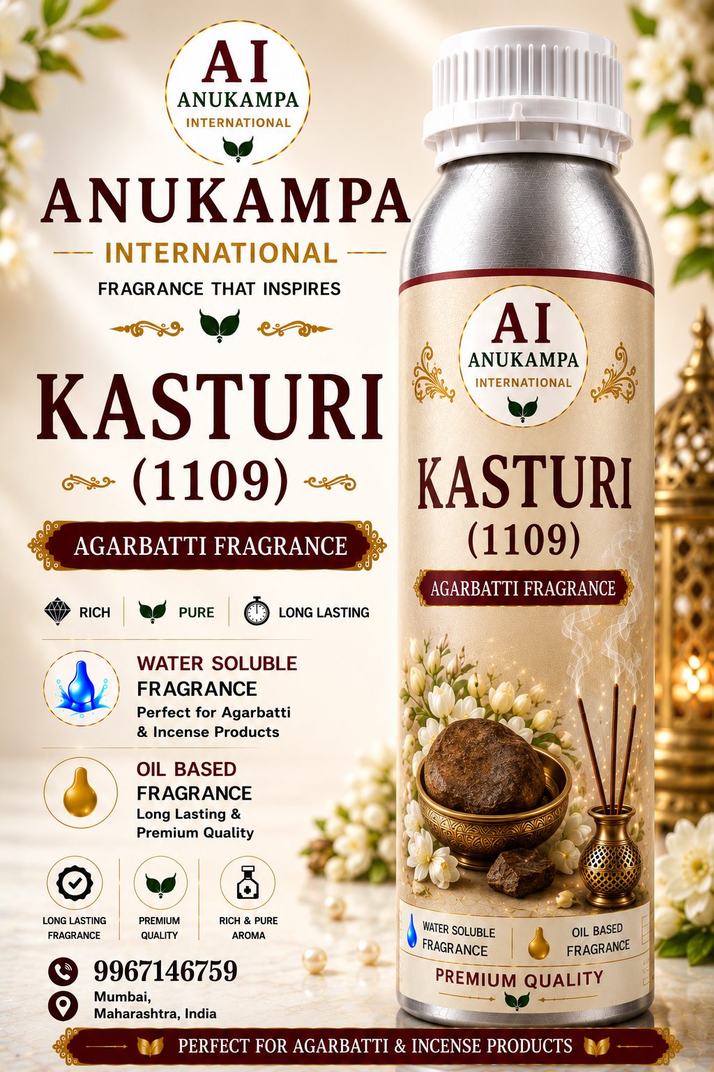Kasturi 1109 — Incense & Agarbatti Fragrances fragrance oil