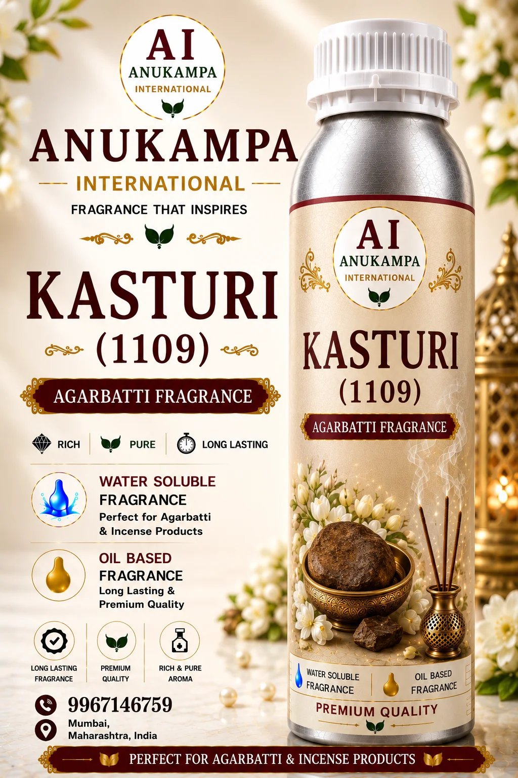 Kasturi 1109 — Incense & Agarbatti Fragrances fragrance oil