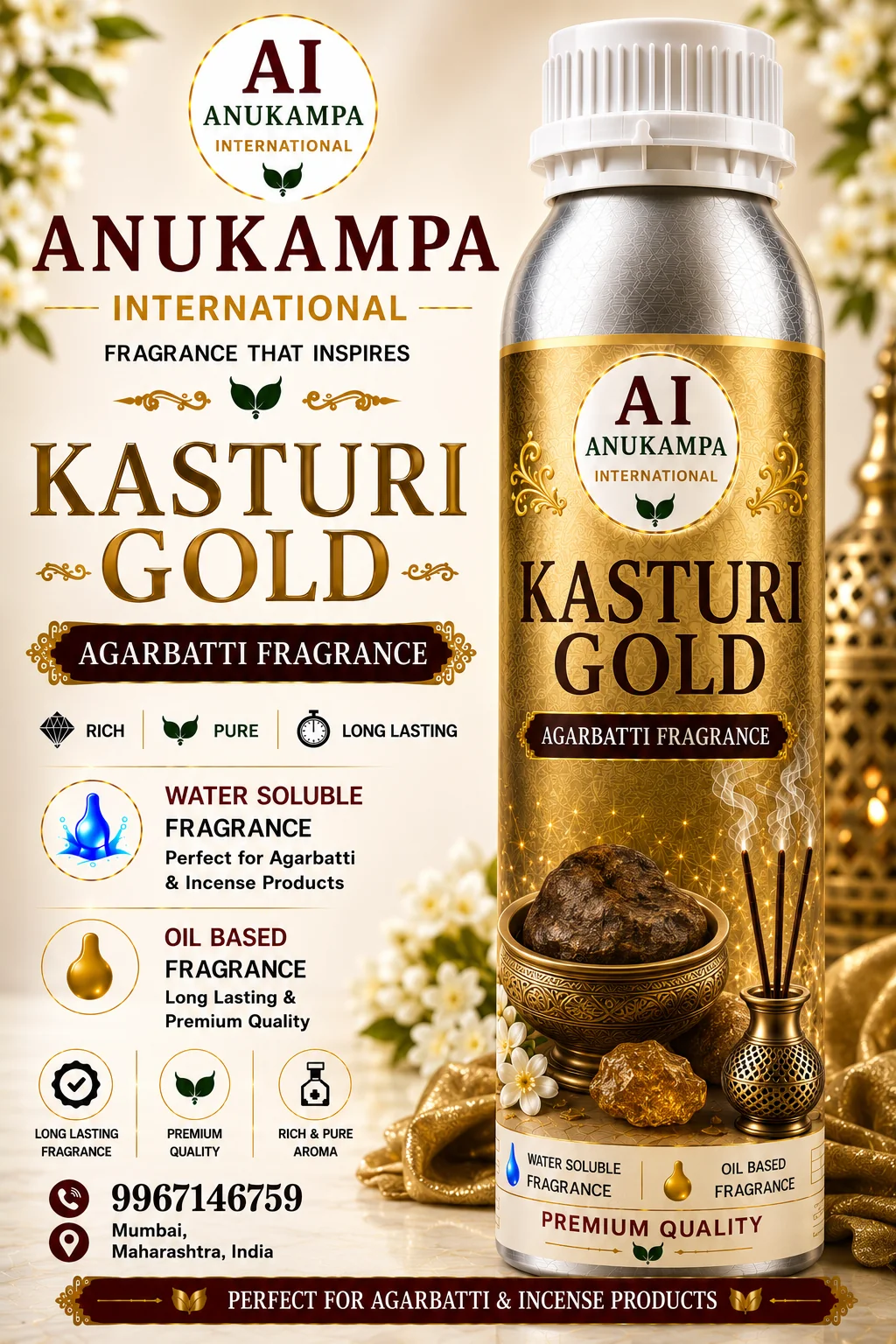 Kasturi Gold — Incense & Agarbatti Fragrances fragrance oil
