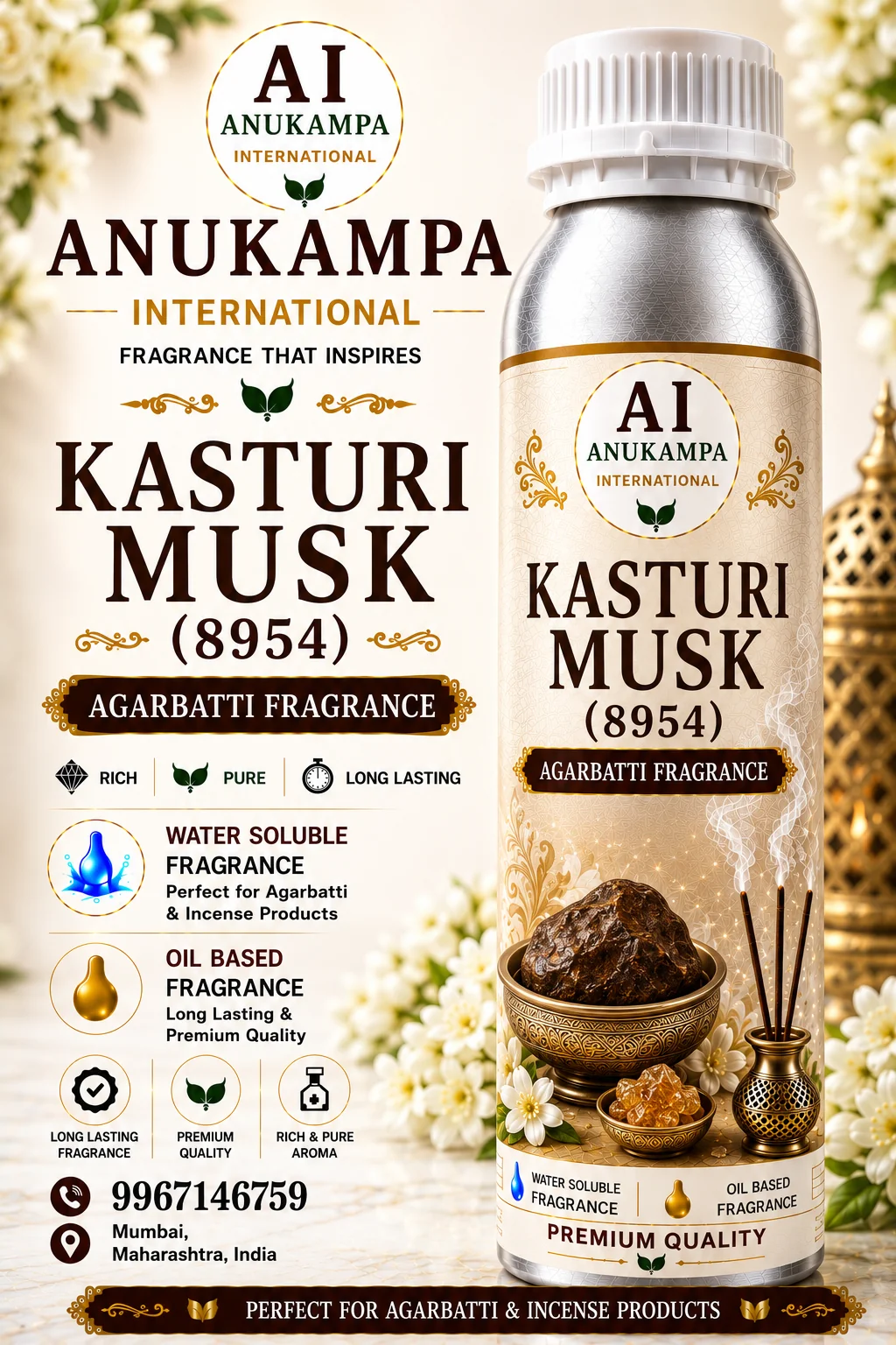 Kasturi Musk 8954 — Incense & Agarbatti Fragrances fragrance oil
