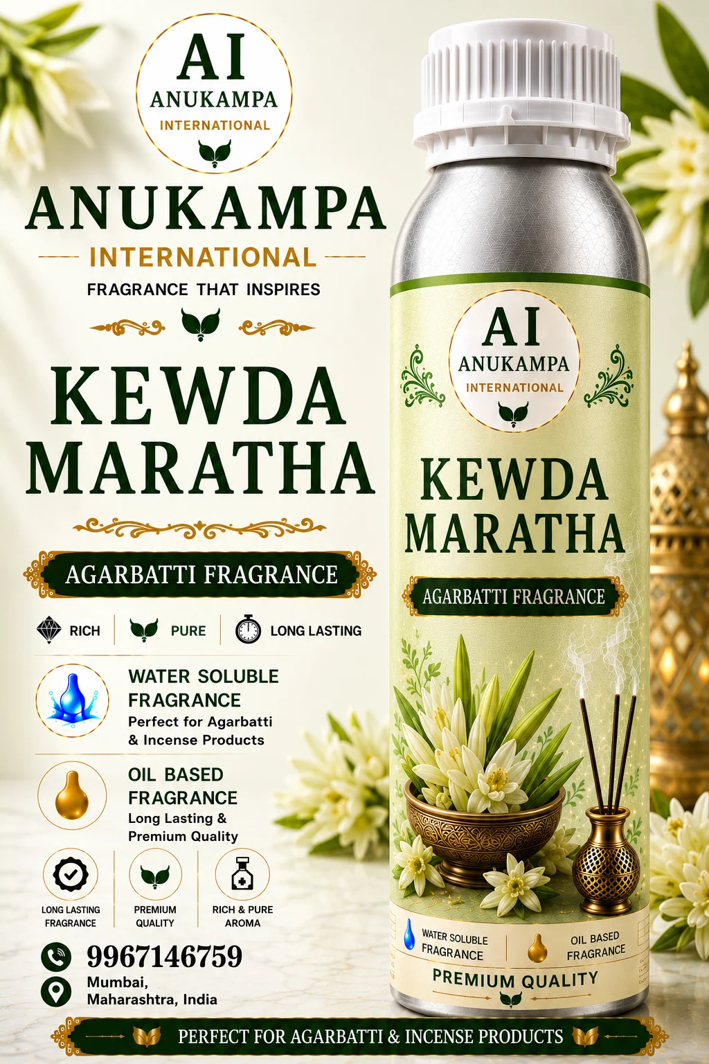 Kewda Maratha — Incense & Agarbatti Fragrances fragrance oil