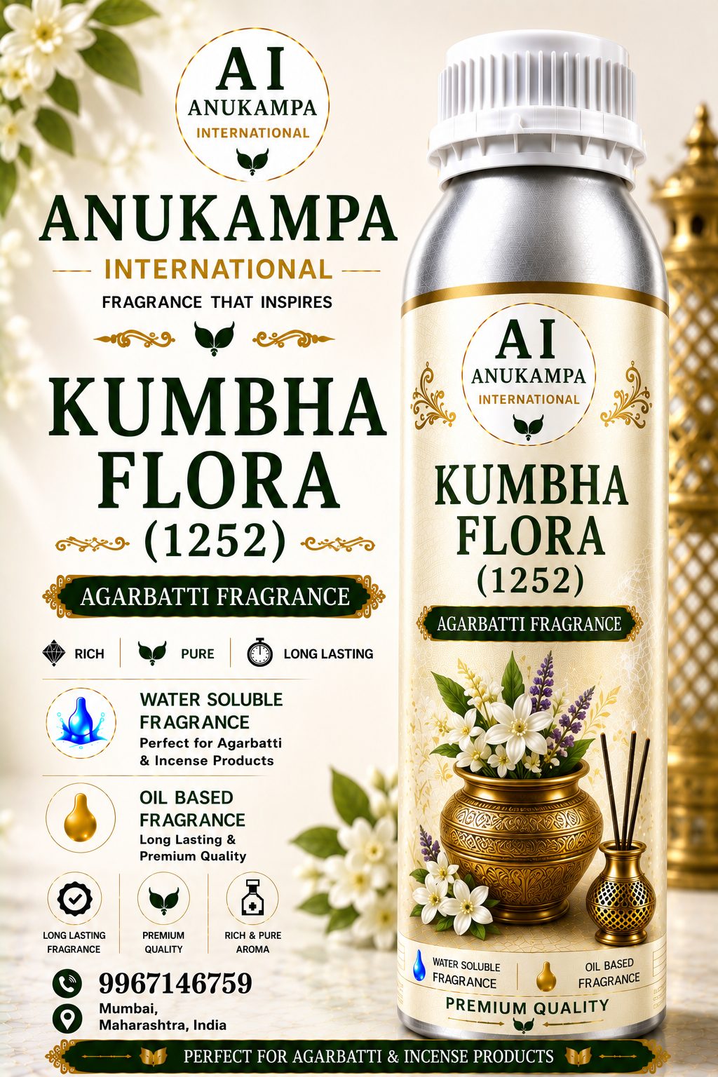 Kumbha Flora 1252 — Incense & Agarbatti Fragrances fragrance oil