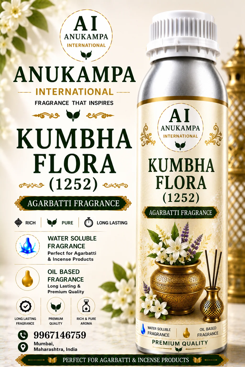 Kumbha Flora 1252 — Incense & Agarbatti Fragrances fragrance oil