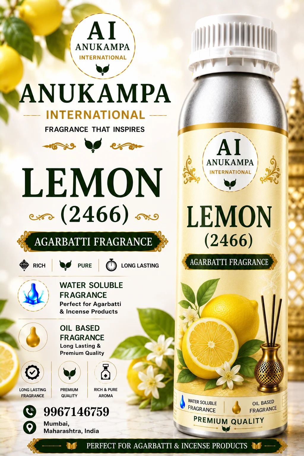Lemon 2466 — Incense & Agarbatti Fragrances fragrance oil